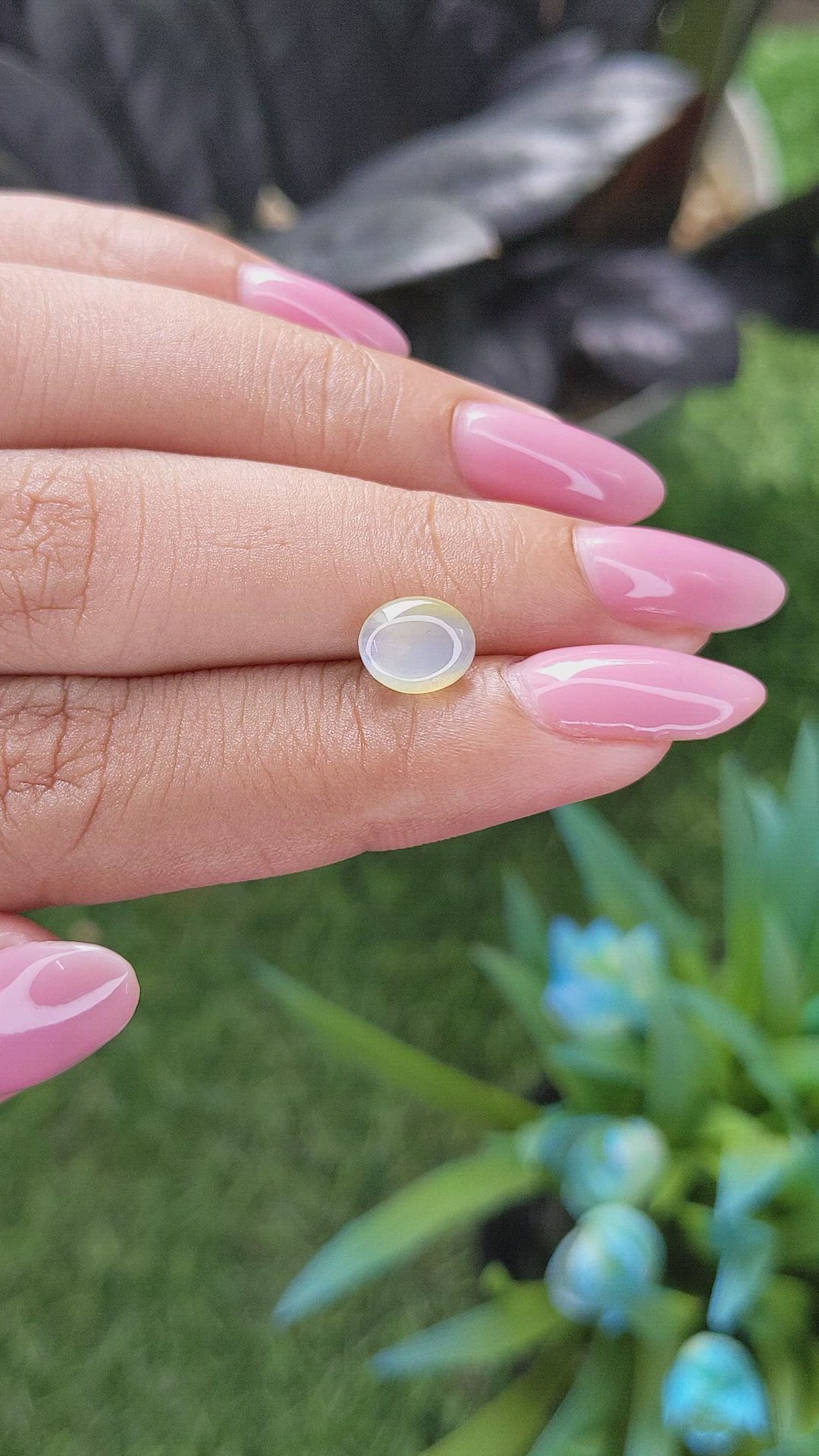 1.80 Ct. Greenish Yellow Cabochon Chrysoberyl from Tanzania Size Video