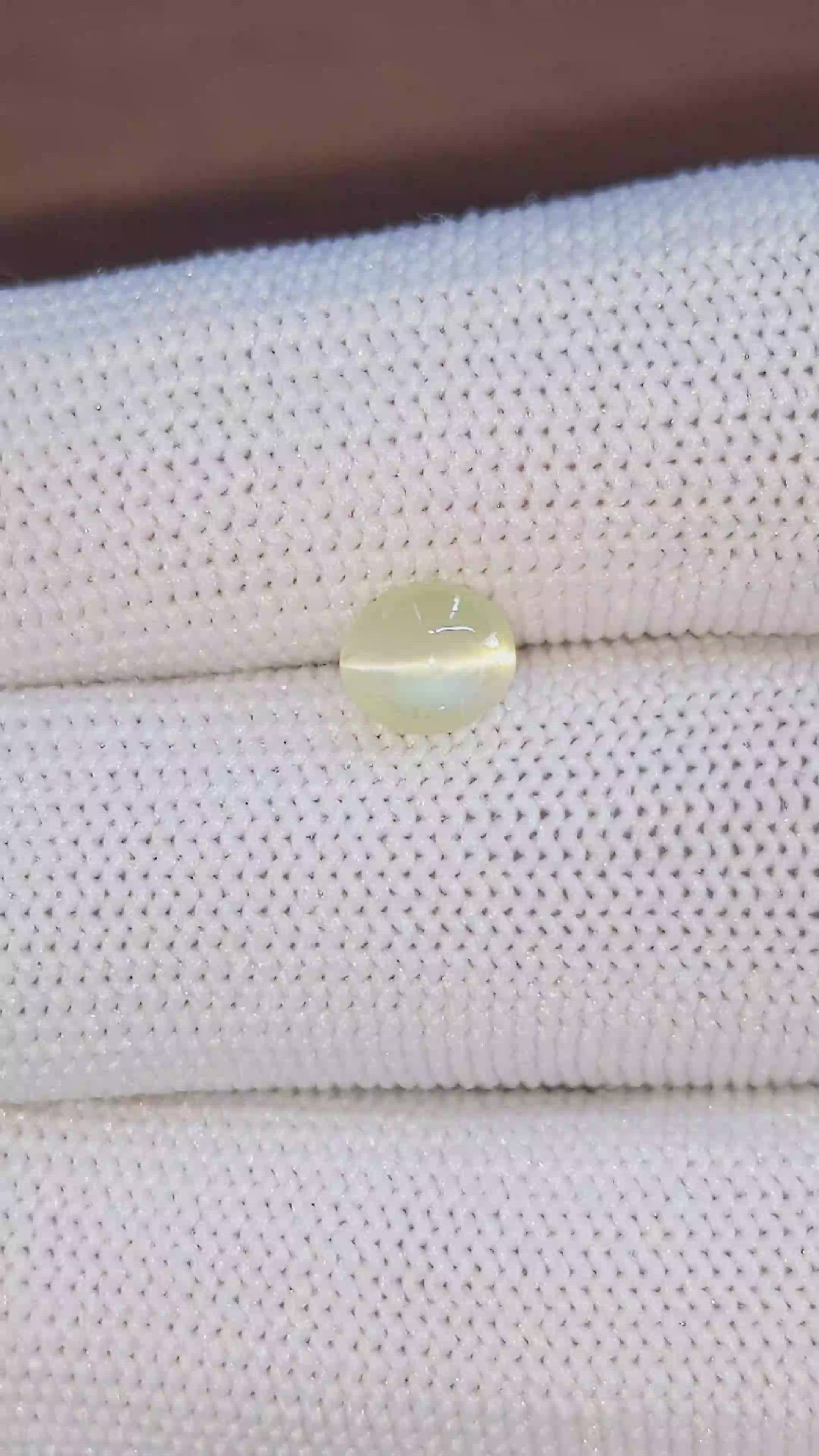 1.72 Ct. Greenish Yellow Cabochon Chrysoberyl from Tanzania Size Video