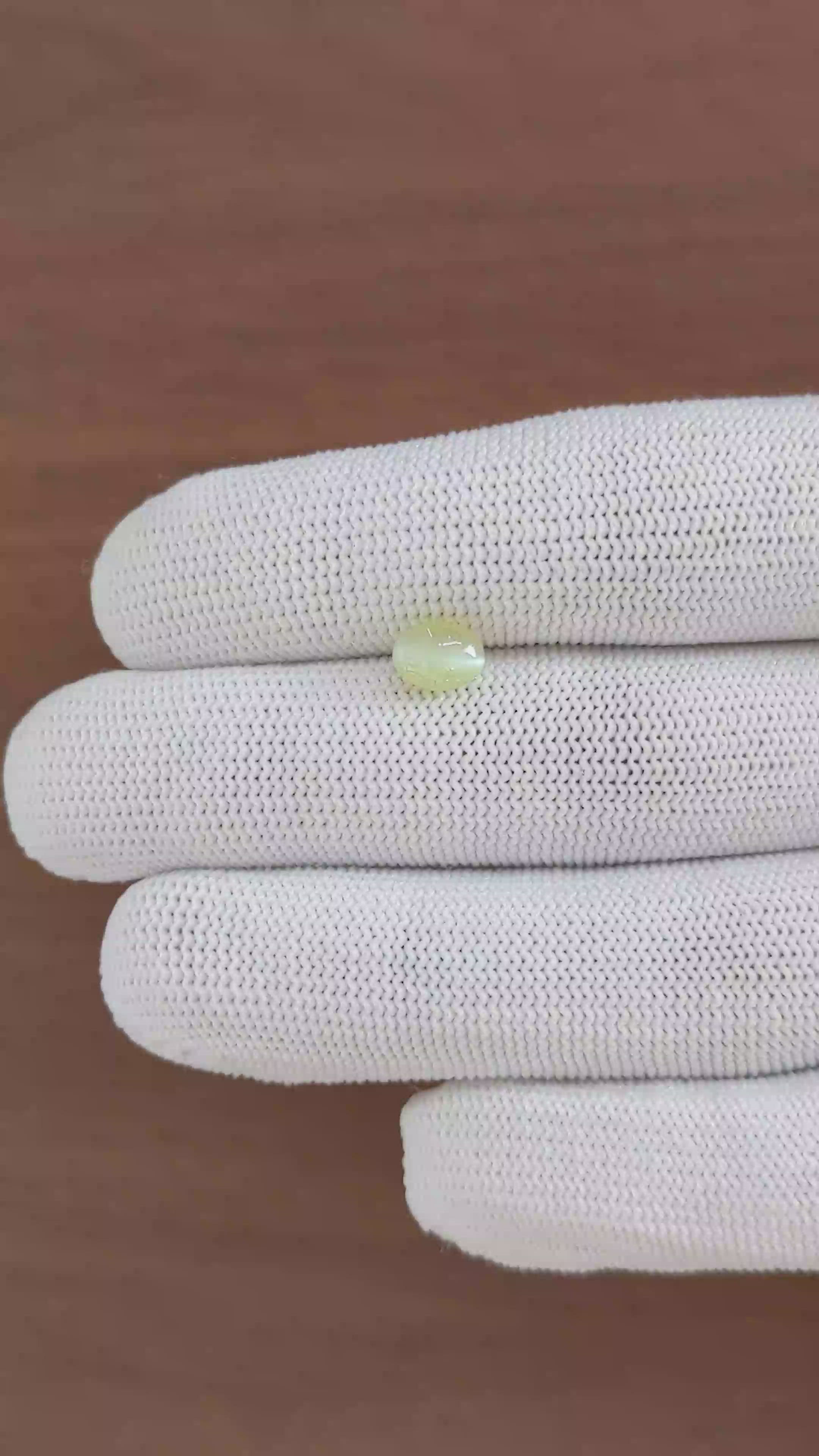1.82 Ct. Greenish Yellow Cabochon Chrysoberyl from Tanzania Size Video