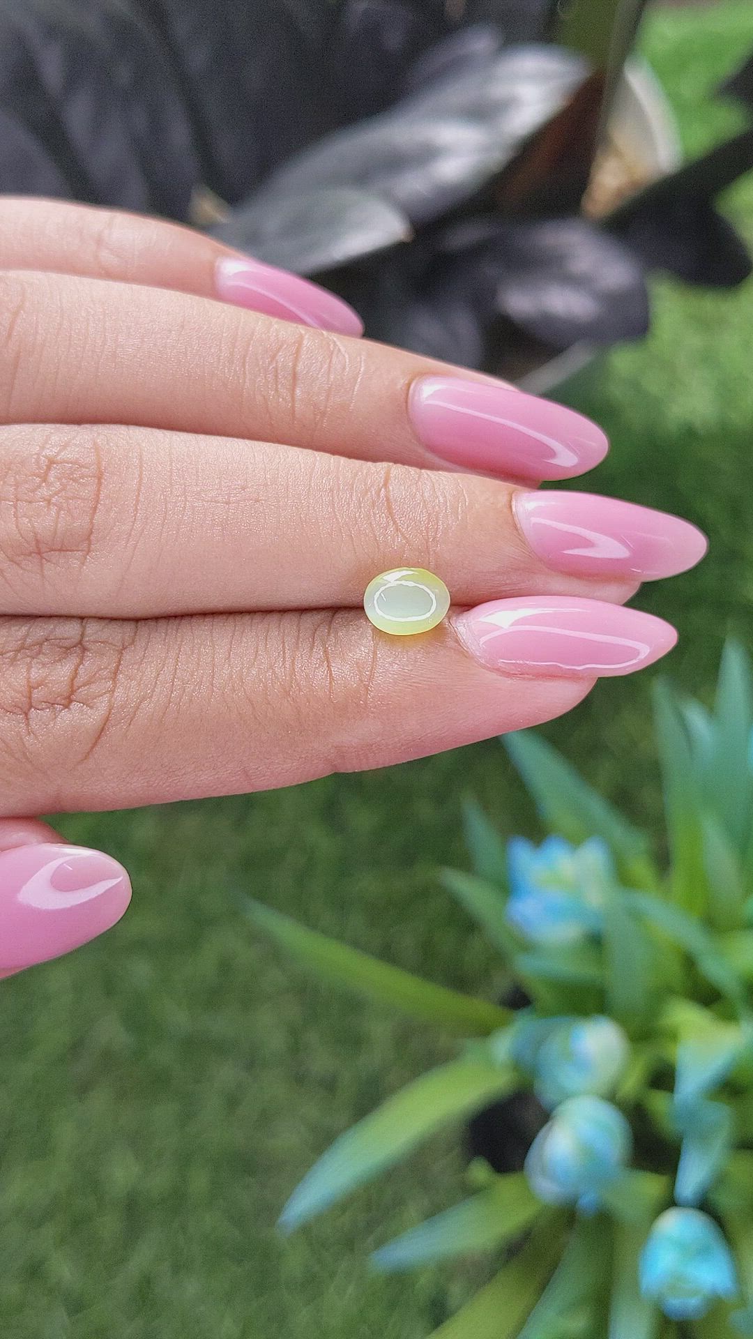 1.43 Ct. Greenish Yellow Cabochon Chrysoberyl from Tanzania Size Video