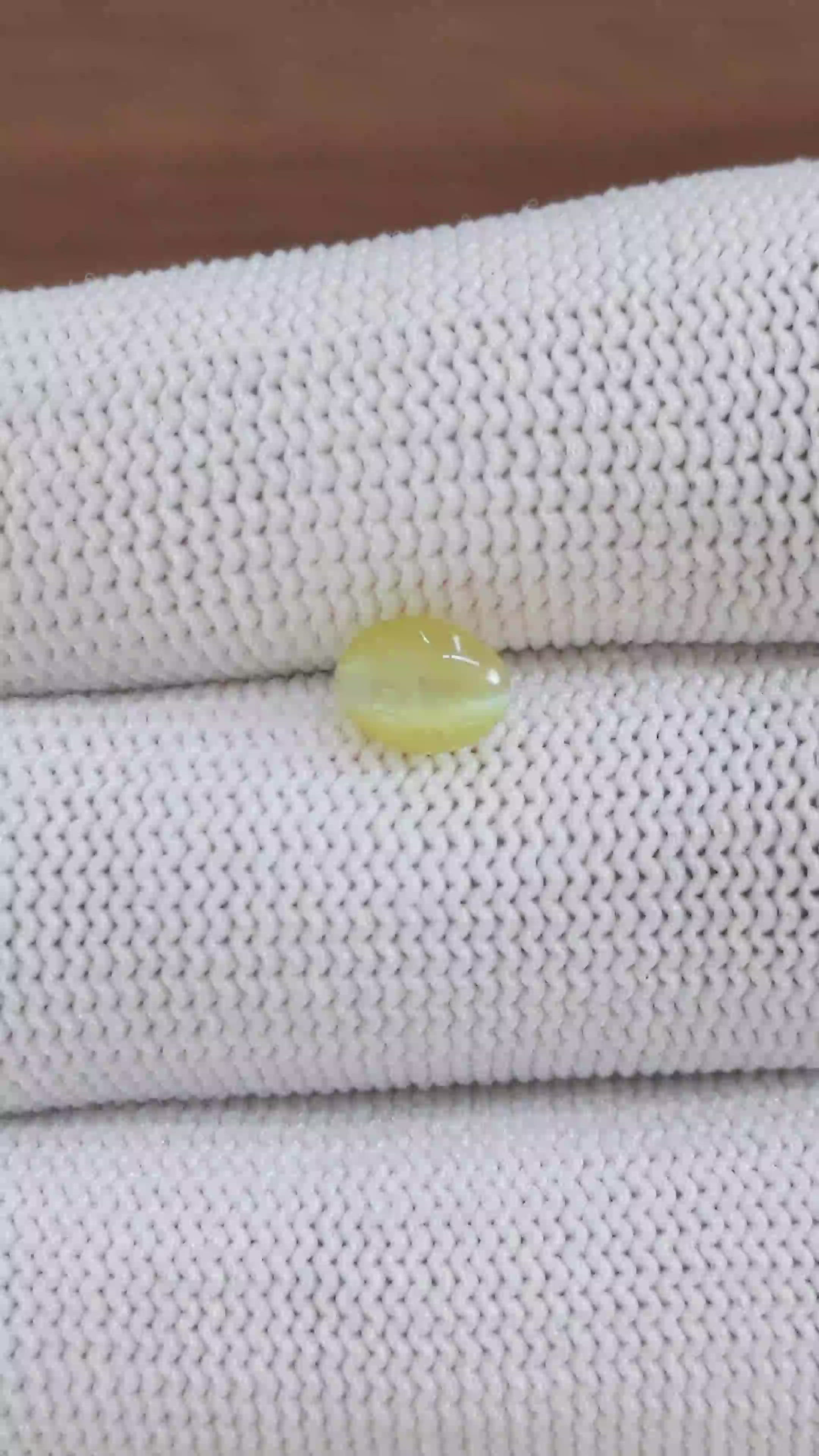 1.37 Ct. Greenish Yellow Cabochon Chrysoberyl from Tanzania Size Video