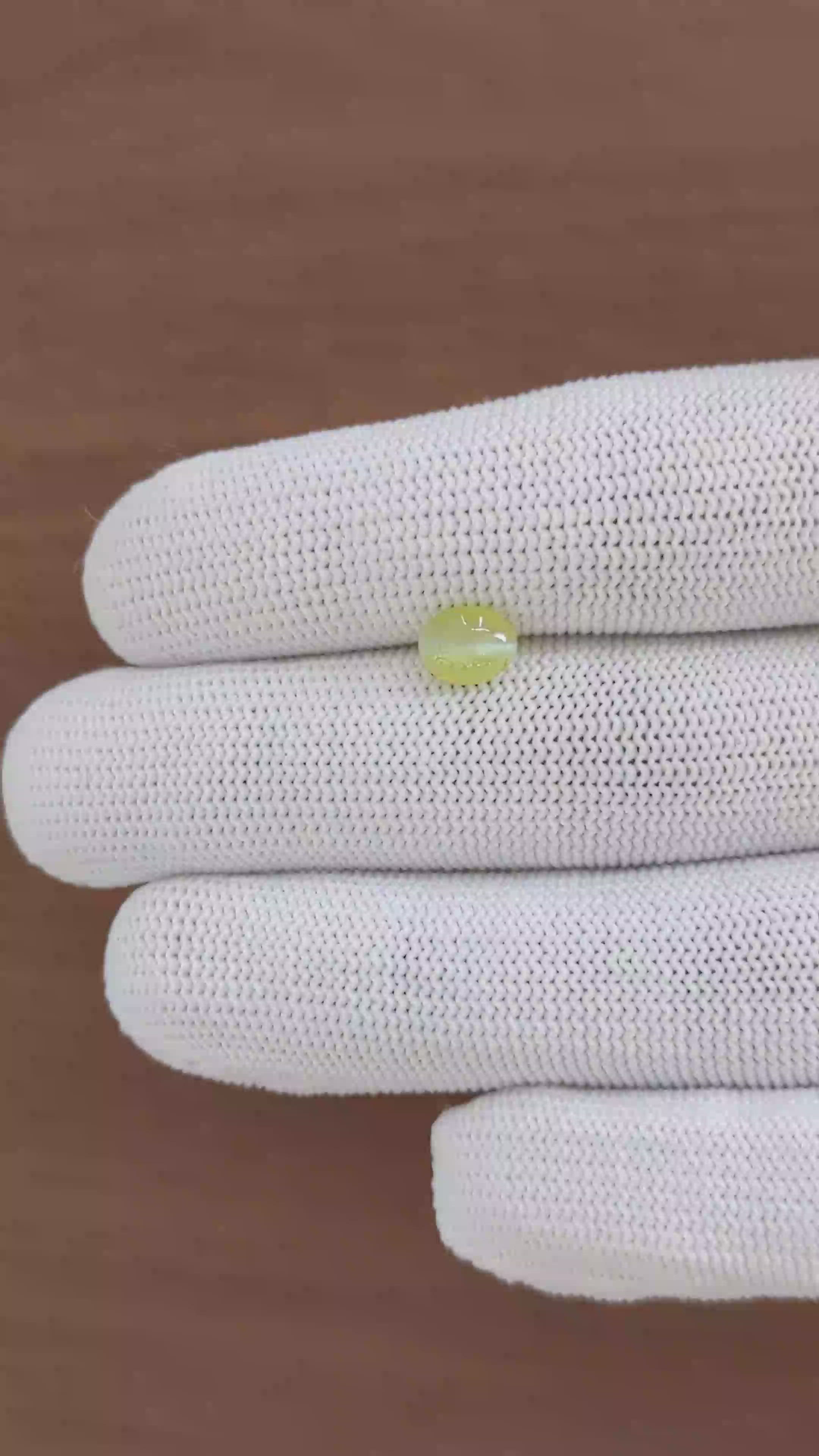 1.63 Ct. Greenish Yellow Cabochon Chrysoberyl from Tanzania Size Video