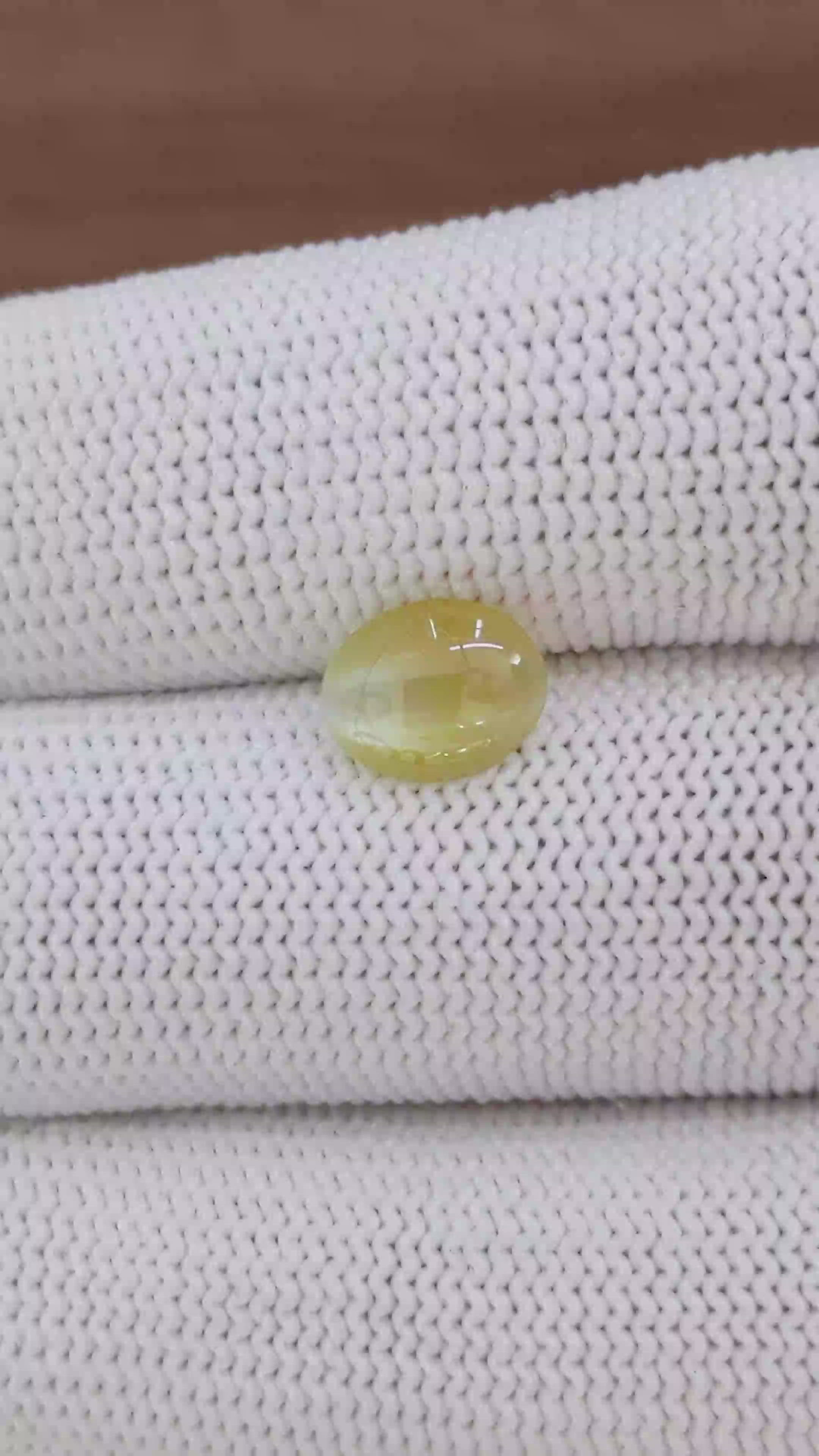 1.76 Ct. Greenish Yellow Cabochon Chrysoberyl from Tanzania Size Video
