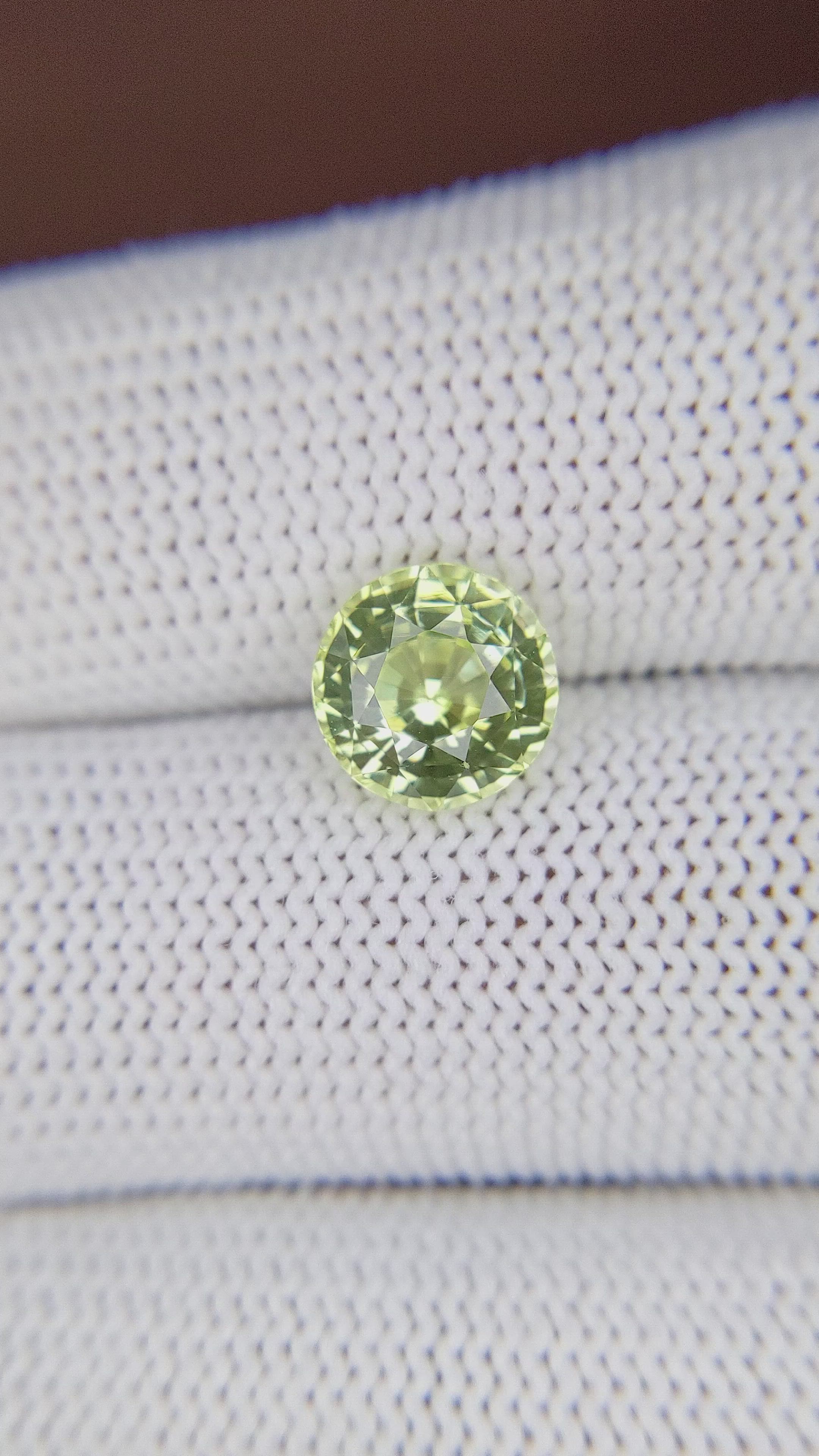 2.84 Ct. Yellowish Green Chrysoberyl from Tanzania Size Video
