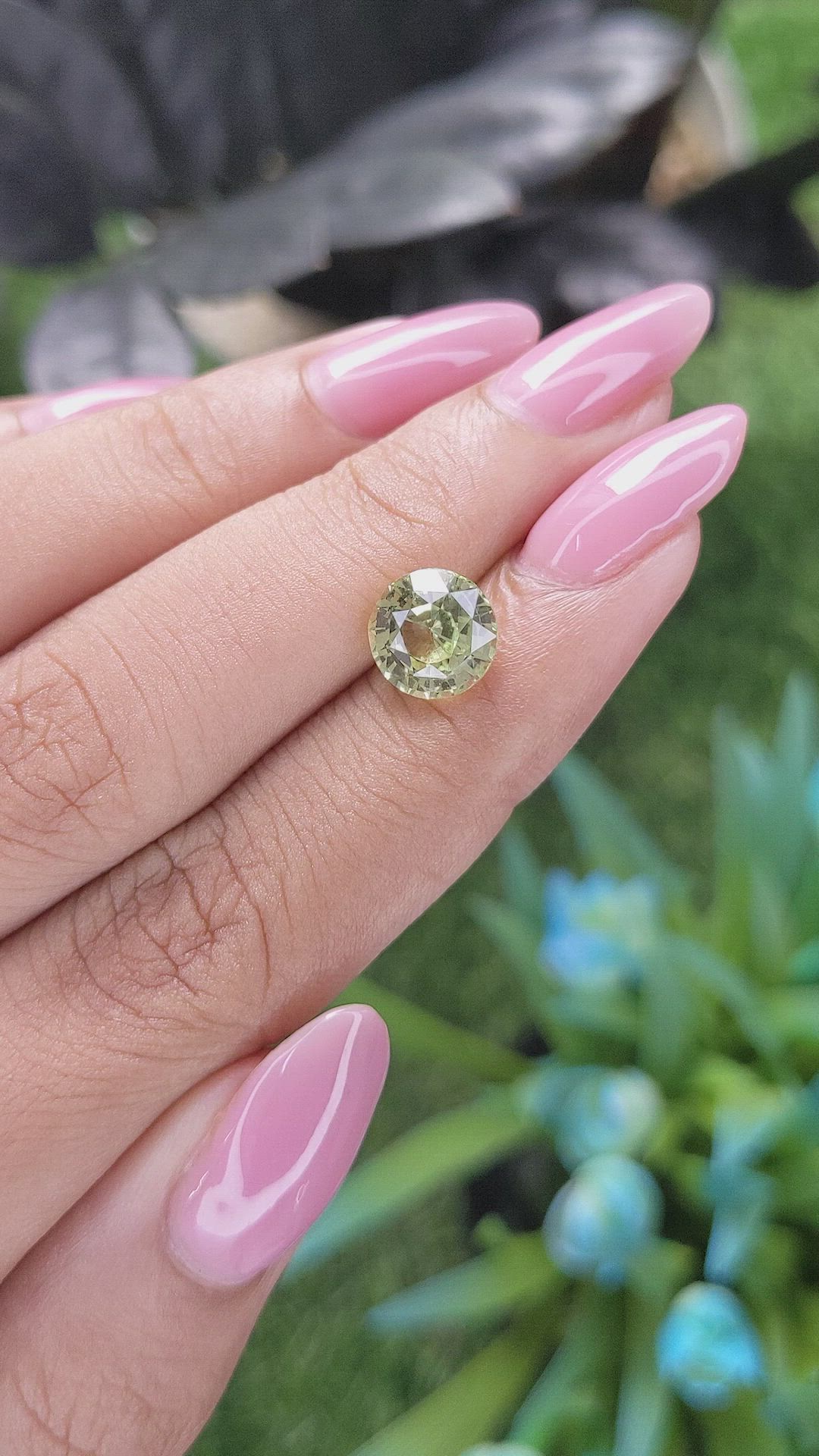 2.84 Ct. Yellowish Green Chrysoberyl from Tanzania Size Video