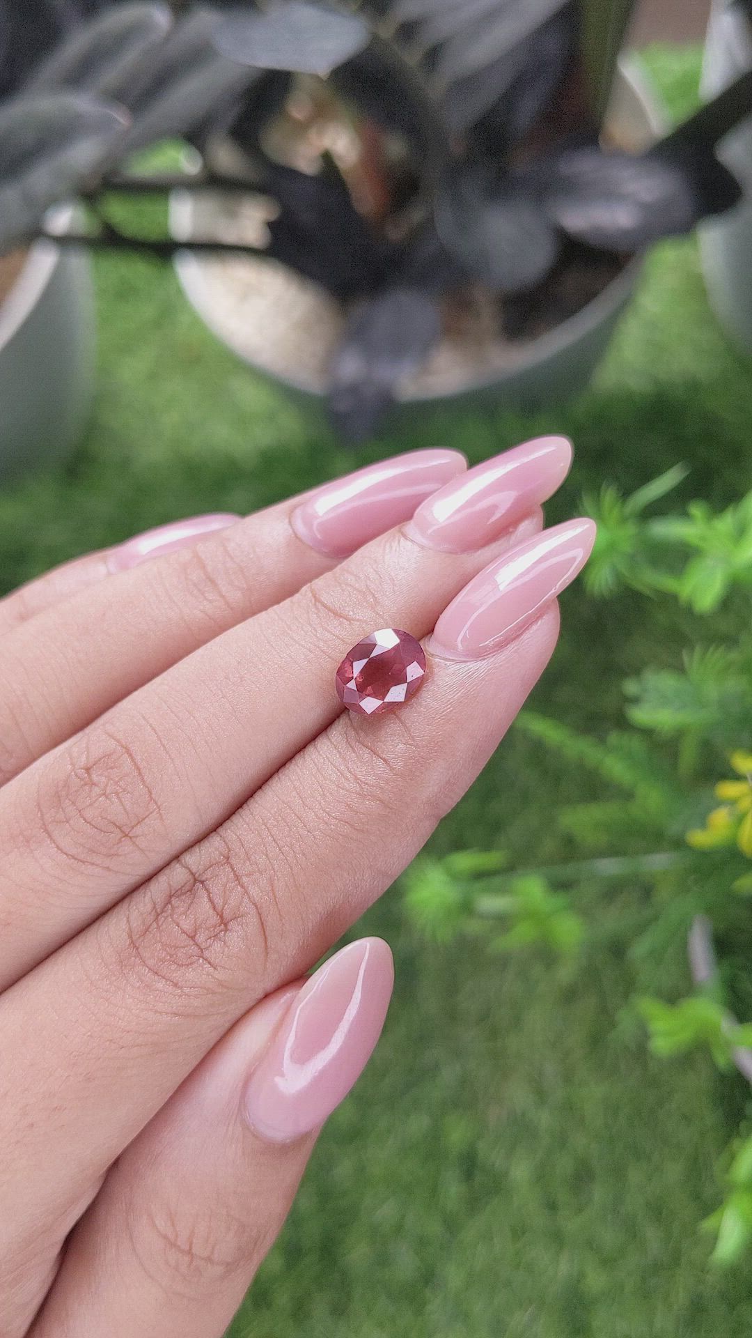 2.50 Ct. Reddish Brown Malaya Garnet from Tanzania Size Video