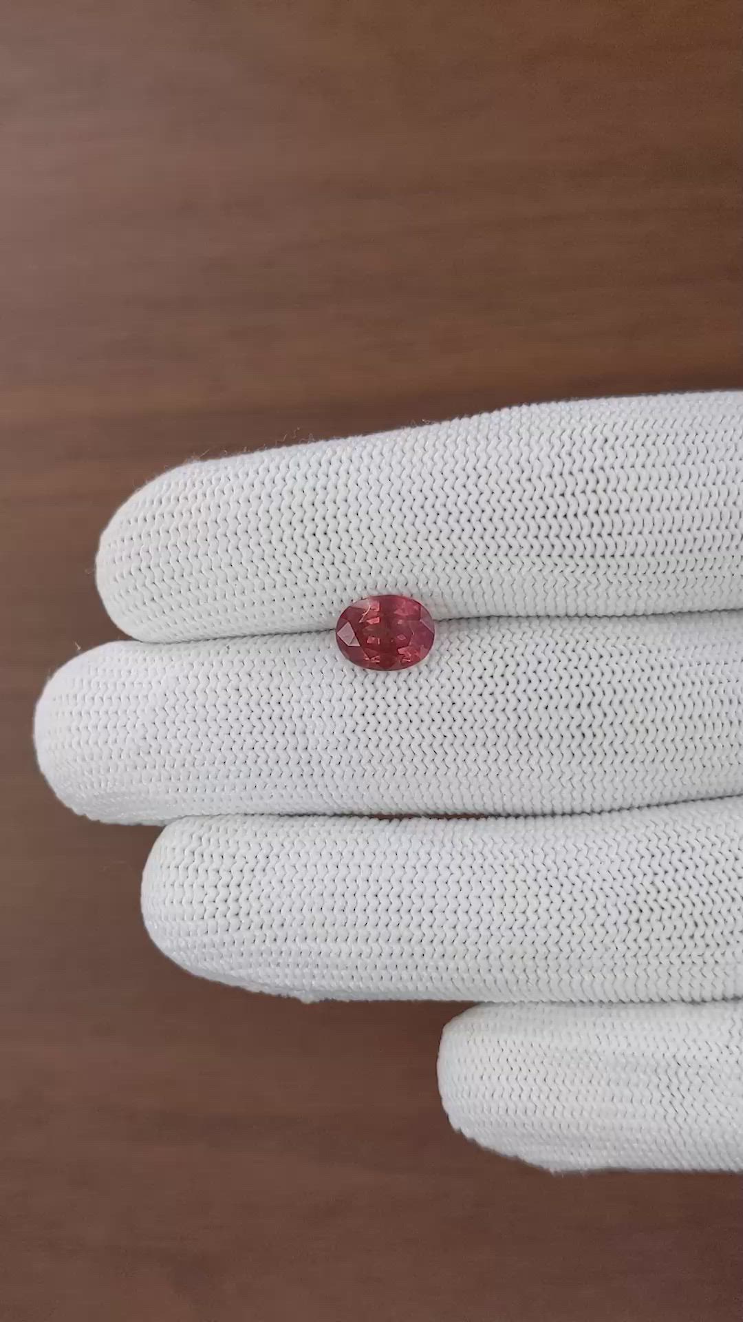2.50 Ct. Reddish Brown Malaya Garnet from Tanzania Size Video