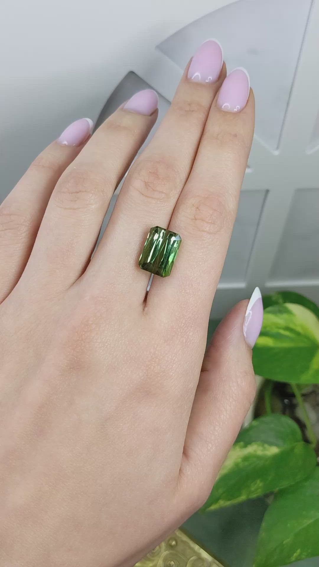 9.44 Ct. Green Tourmaline from Africa Size Video
