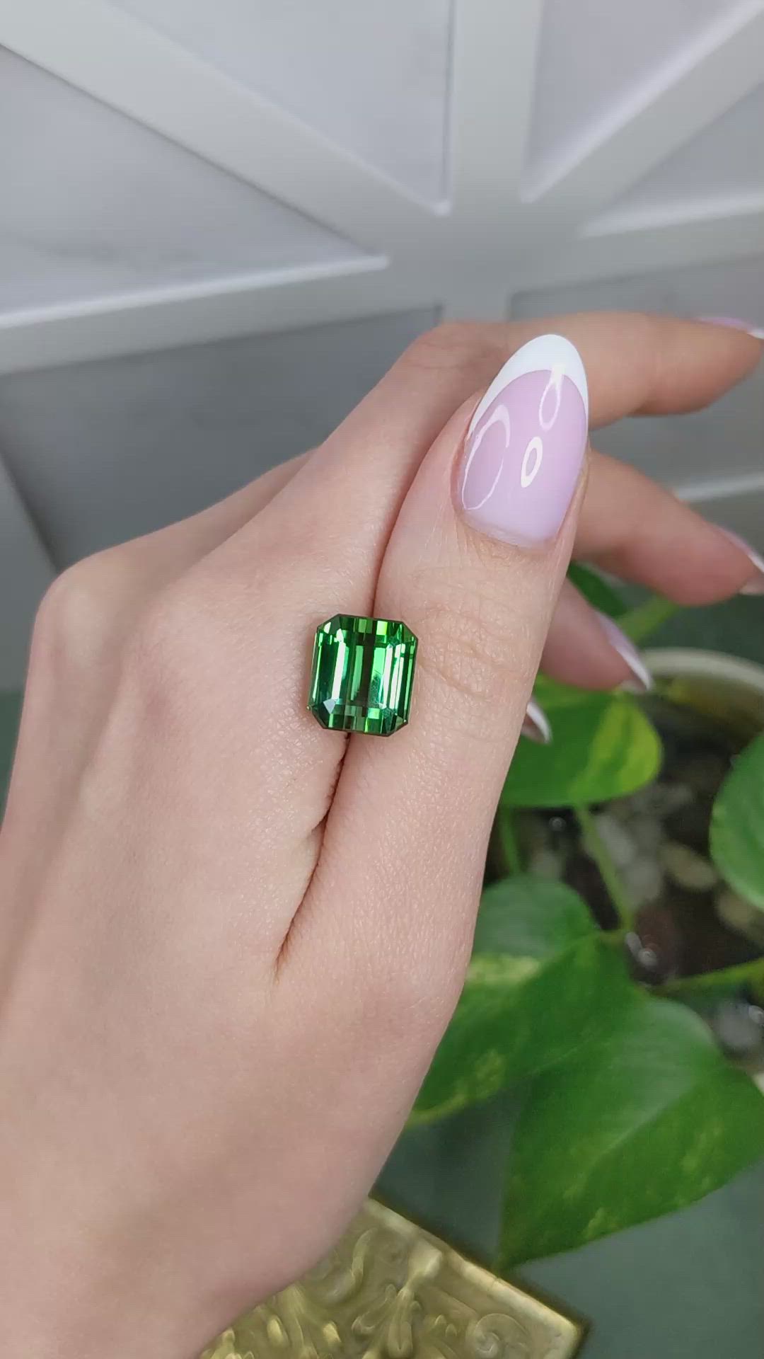 10.91 Ct. Green Tourmaline from Africa Size Video