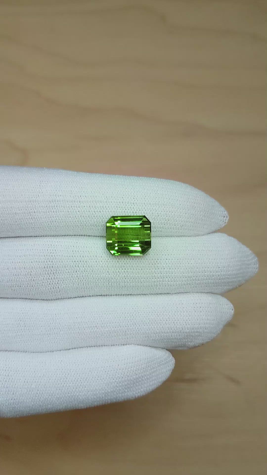 10.91 Ct. Green Tourmaline from Africa Size Video