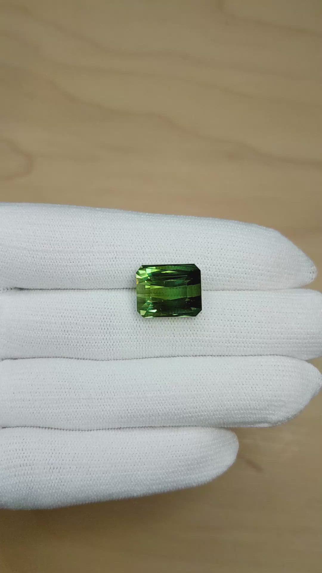 17.11 Ct. Green Tourmaline from Africa Size Video