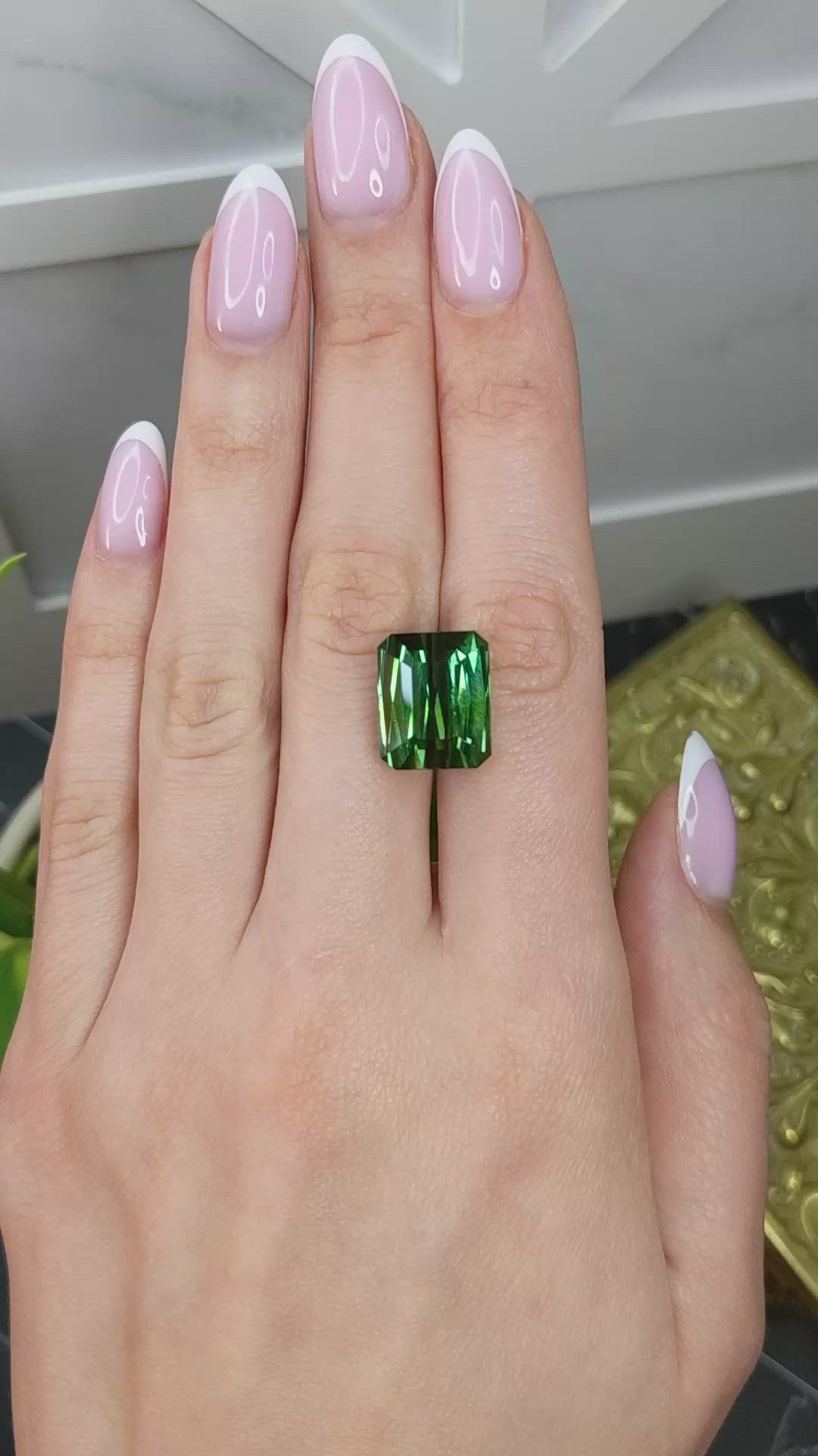 17.11 Ct. Green Tourmaline from Africa Size Video