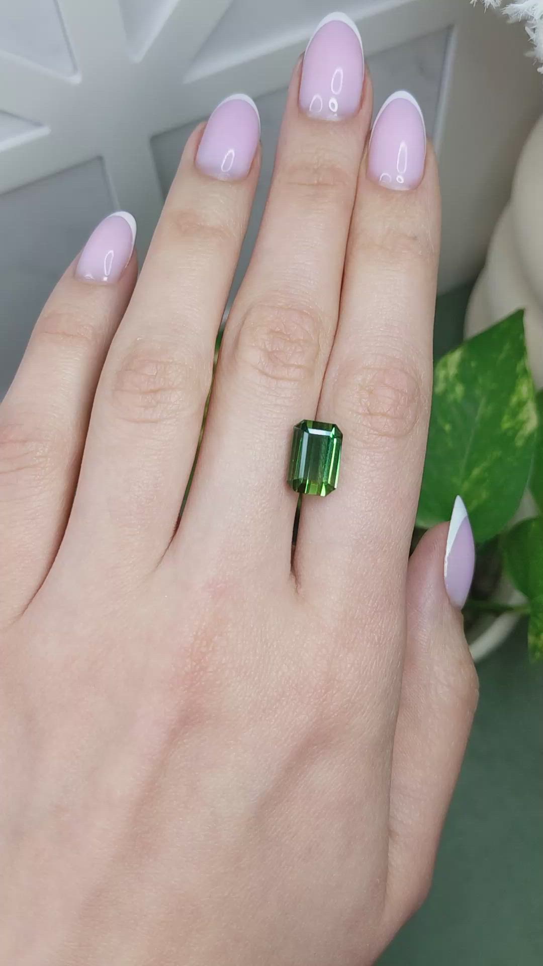5.99 Ct. Yellowish Green Tourmaline from Africa Size Video