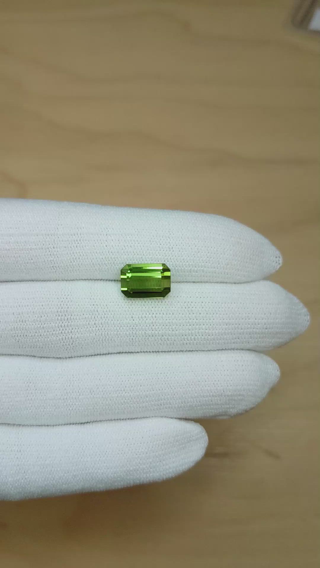 5.99 Ct. Yellowish Green Tourmaline from Africa Size Video