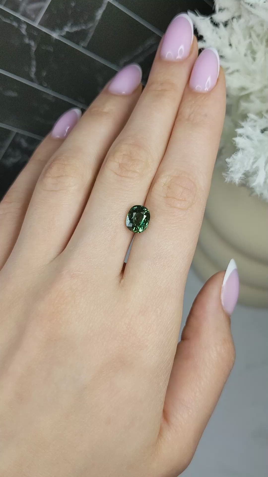 2.64 Ct. Green Tourmaline from Africa Size Video