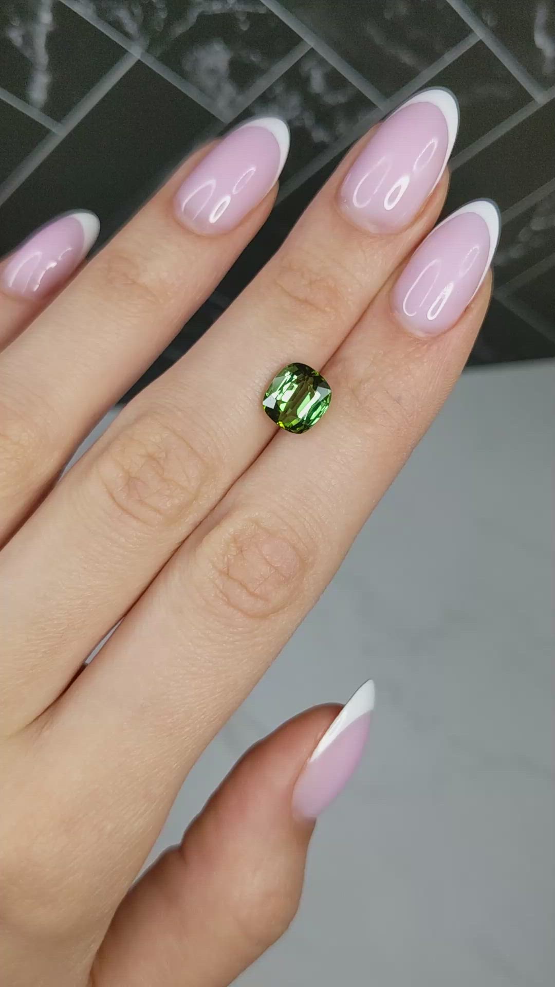 2.86 Ct. Green Tourmaline from Africa Size Video