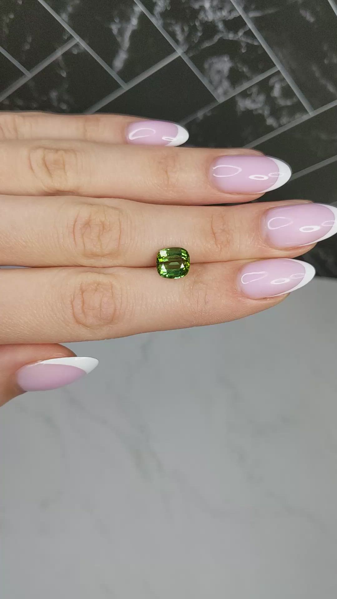 2.86 Ct. Green Tourmaline from Africa Size Video
