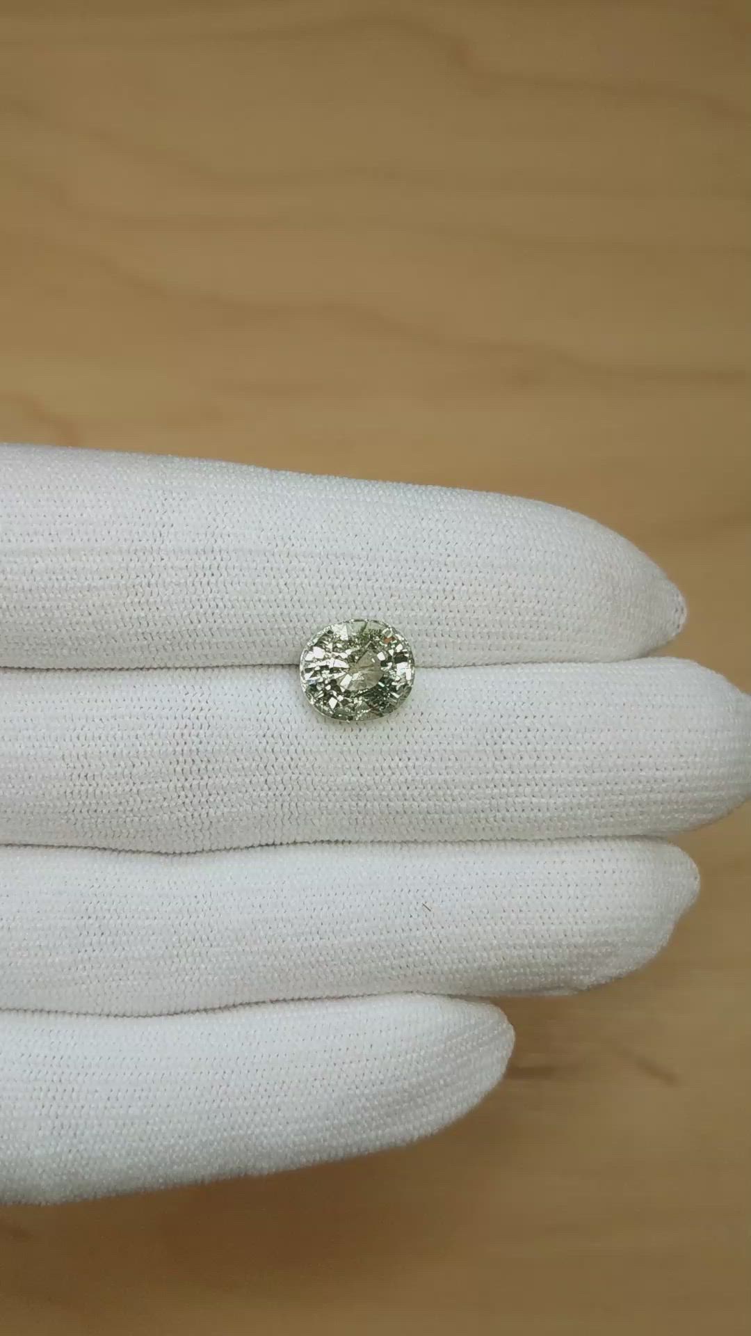 4.72 Ct. Yellowish Green Tourmaline from Africa Size Video