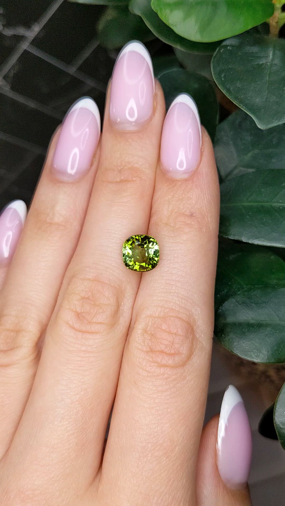3.81 Ct. Green Tourmaline from Africa Size Video