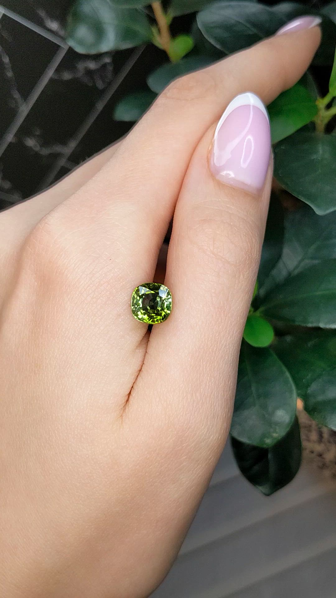 3.81 Ct. Green Tourmaline from Africa Size Video
