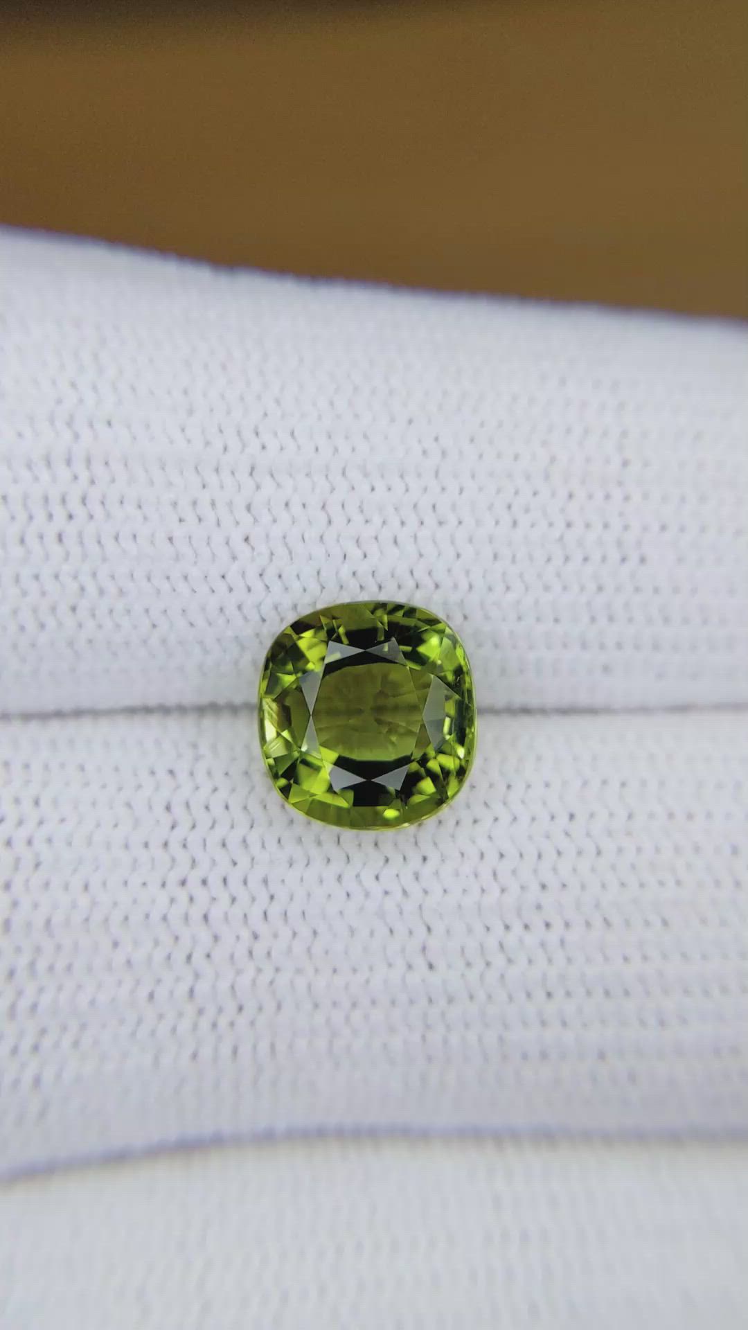 3.32 Ct. Yellowish Green Tourmaline from Africa Size Video