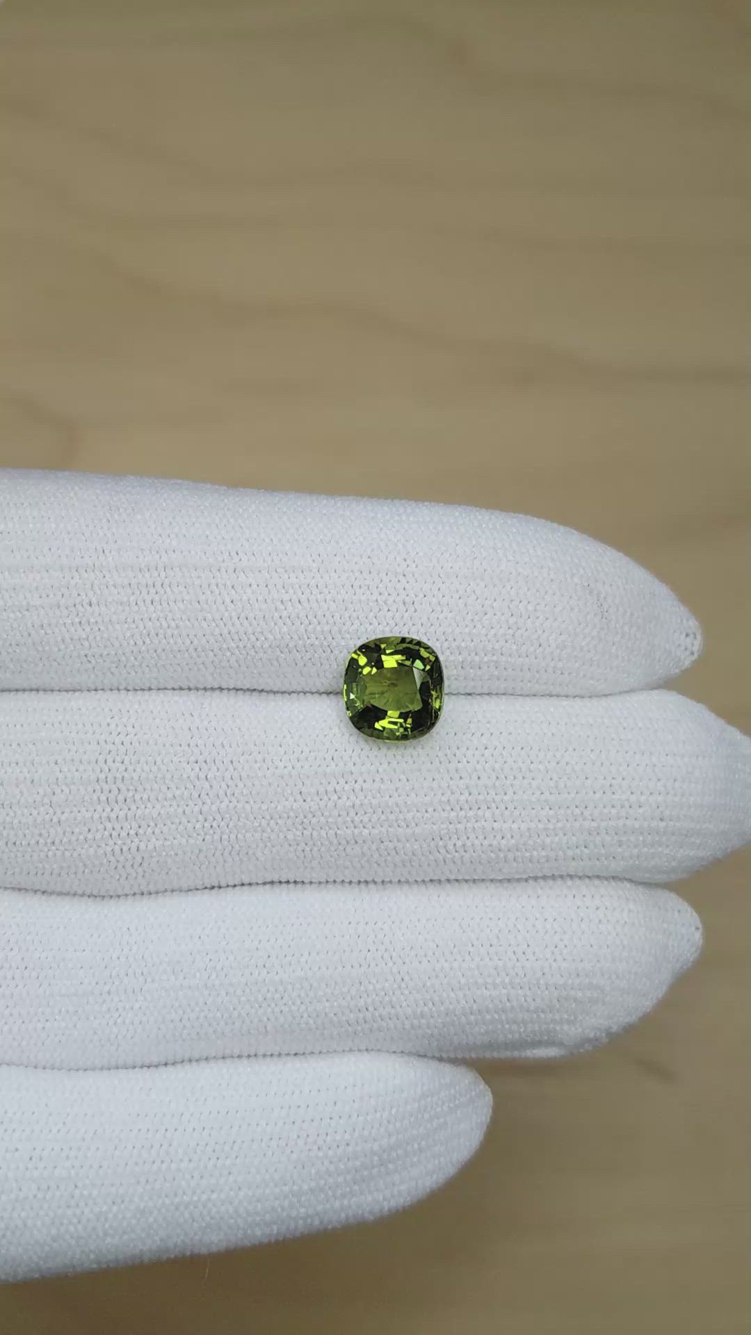 3.32 Ct. Yellowish Green Tourmaline from Africa Size Video