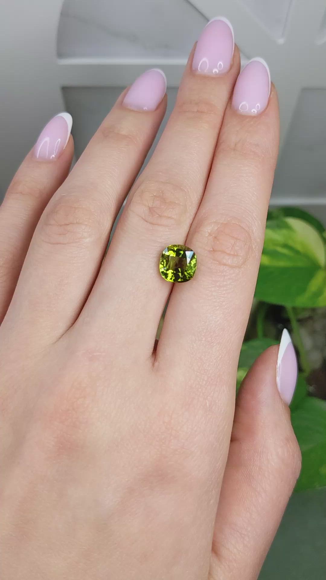 3.32 Ct. Yellowish Green Tourmaline from Africa Size Video