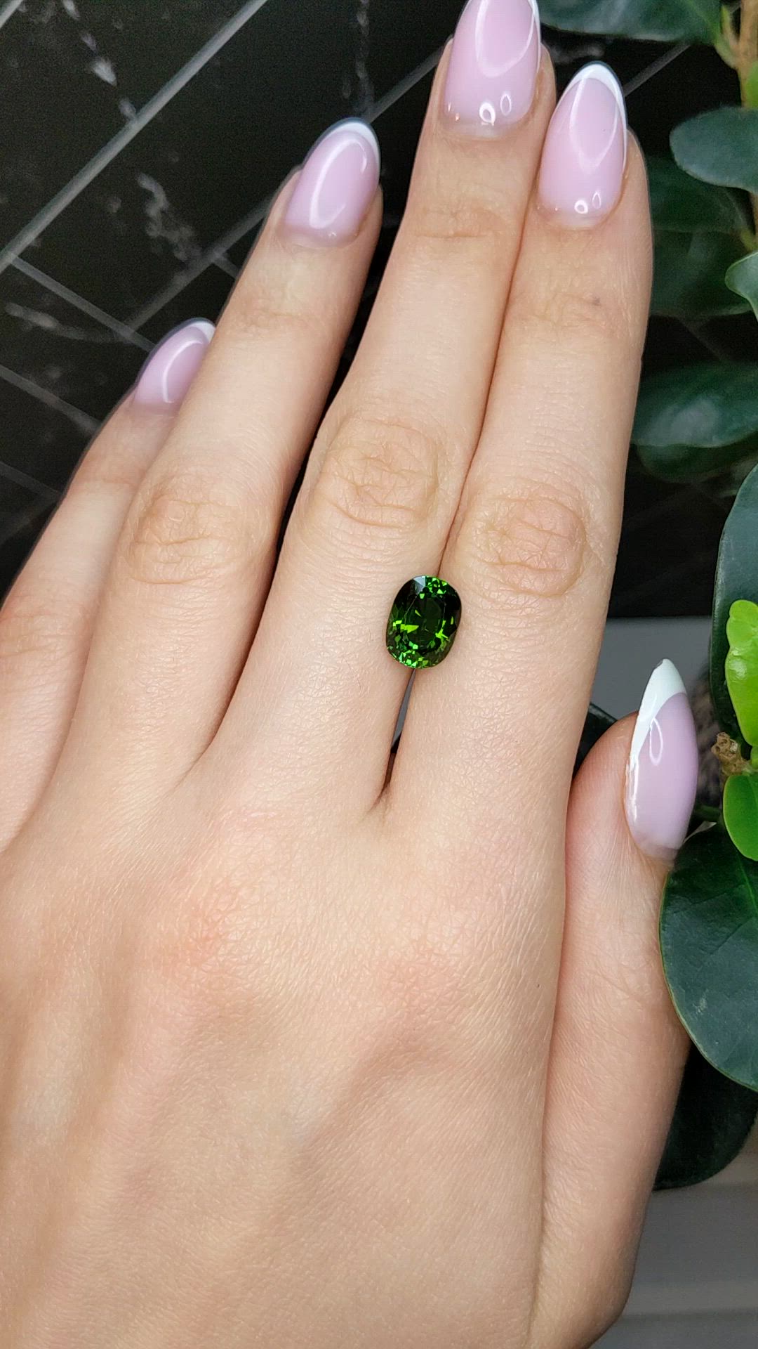 3.57 Ct. Green Tourmaline from Africa Size Video