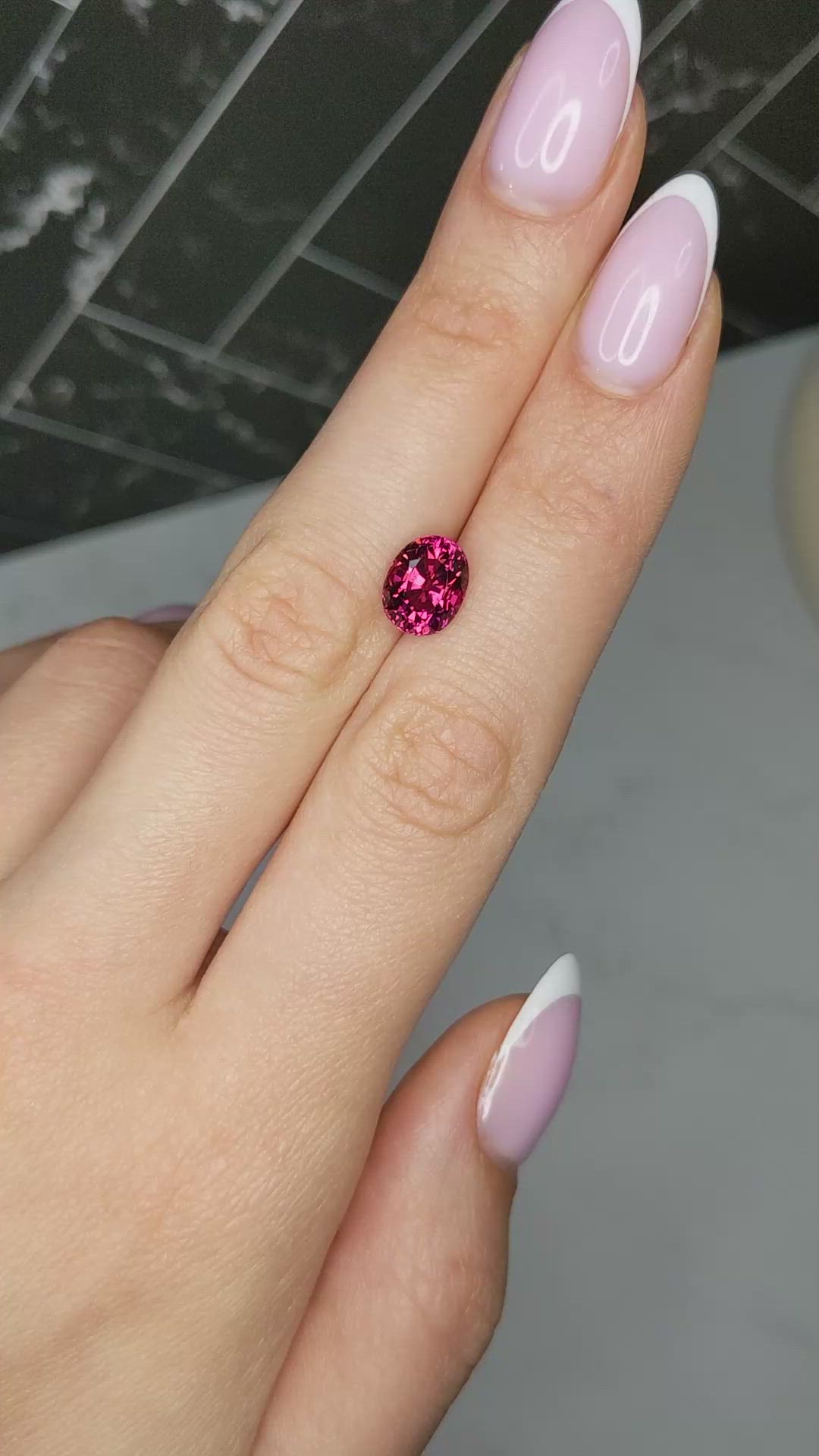 2.79 Ct. Purplish Pink Tourmaline from Africa Size Video