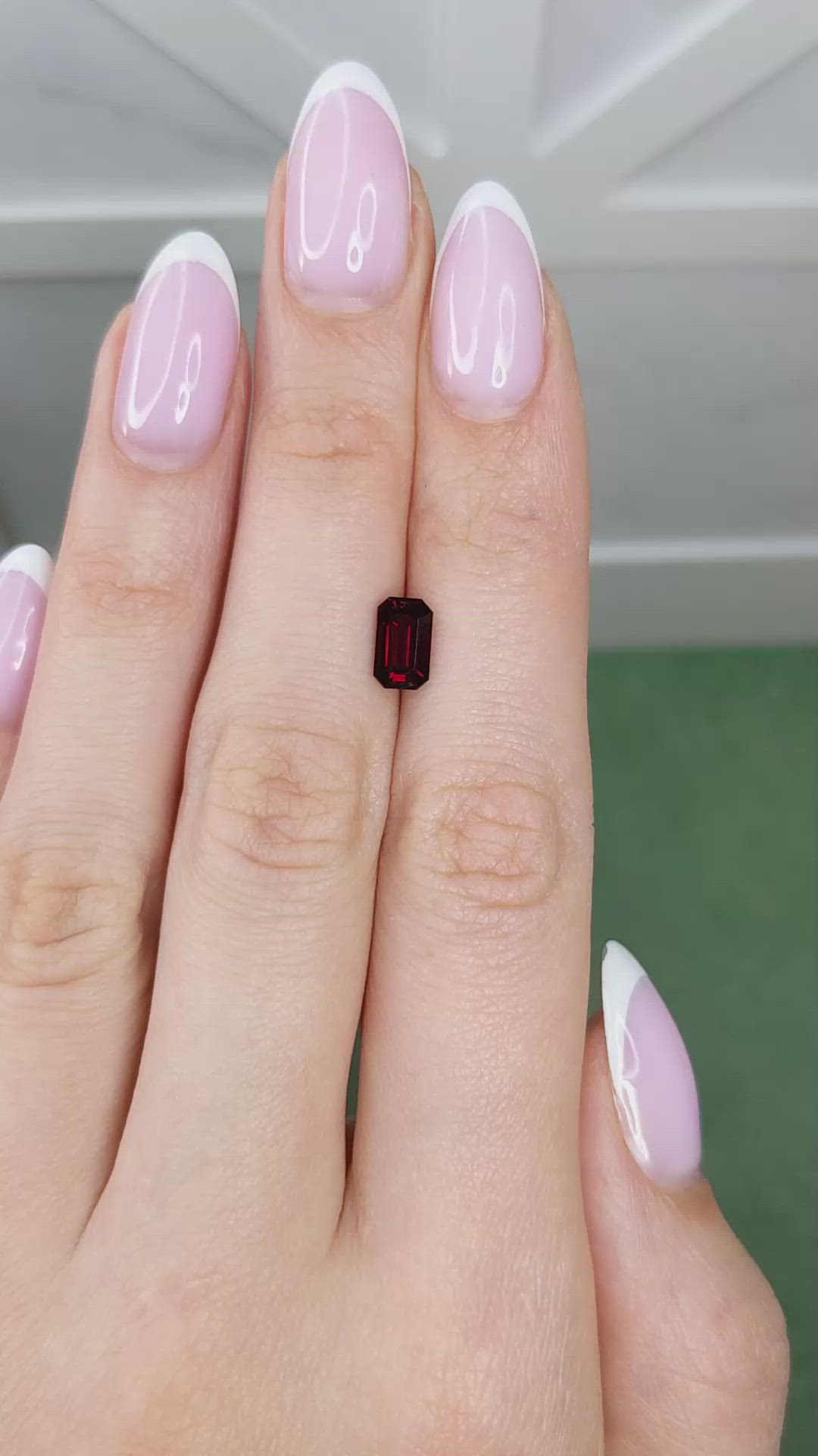 1.37 Ct. Red Spinel from Burma (Myanmar) Size Video