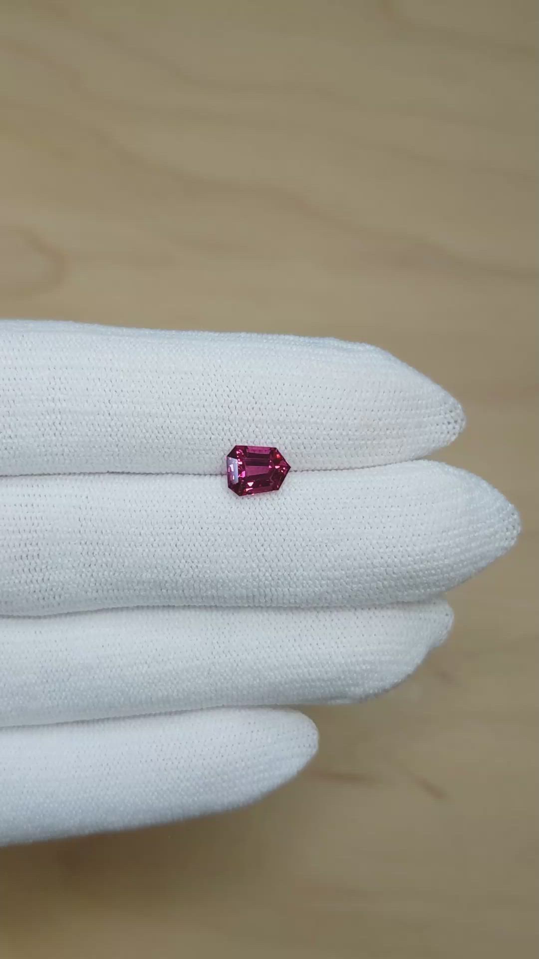 1.56 Ct. Pink Spinel from Burma (Myanmar) Size Video