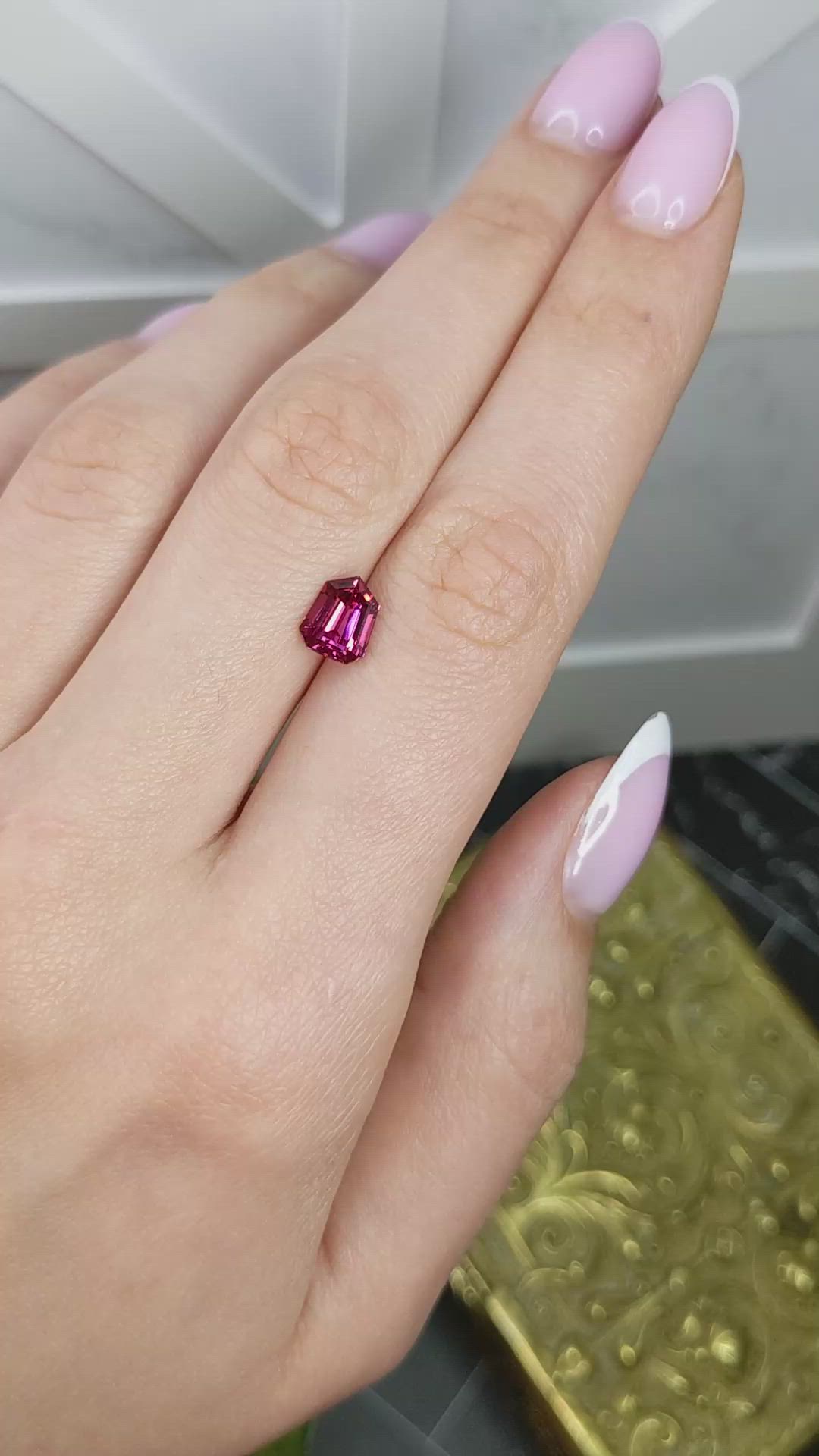 1.56 Ct. Pink Spinel from Burma (Myanmar) Size Video
