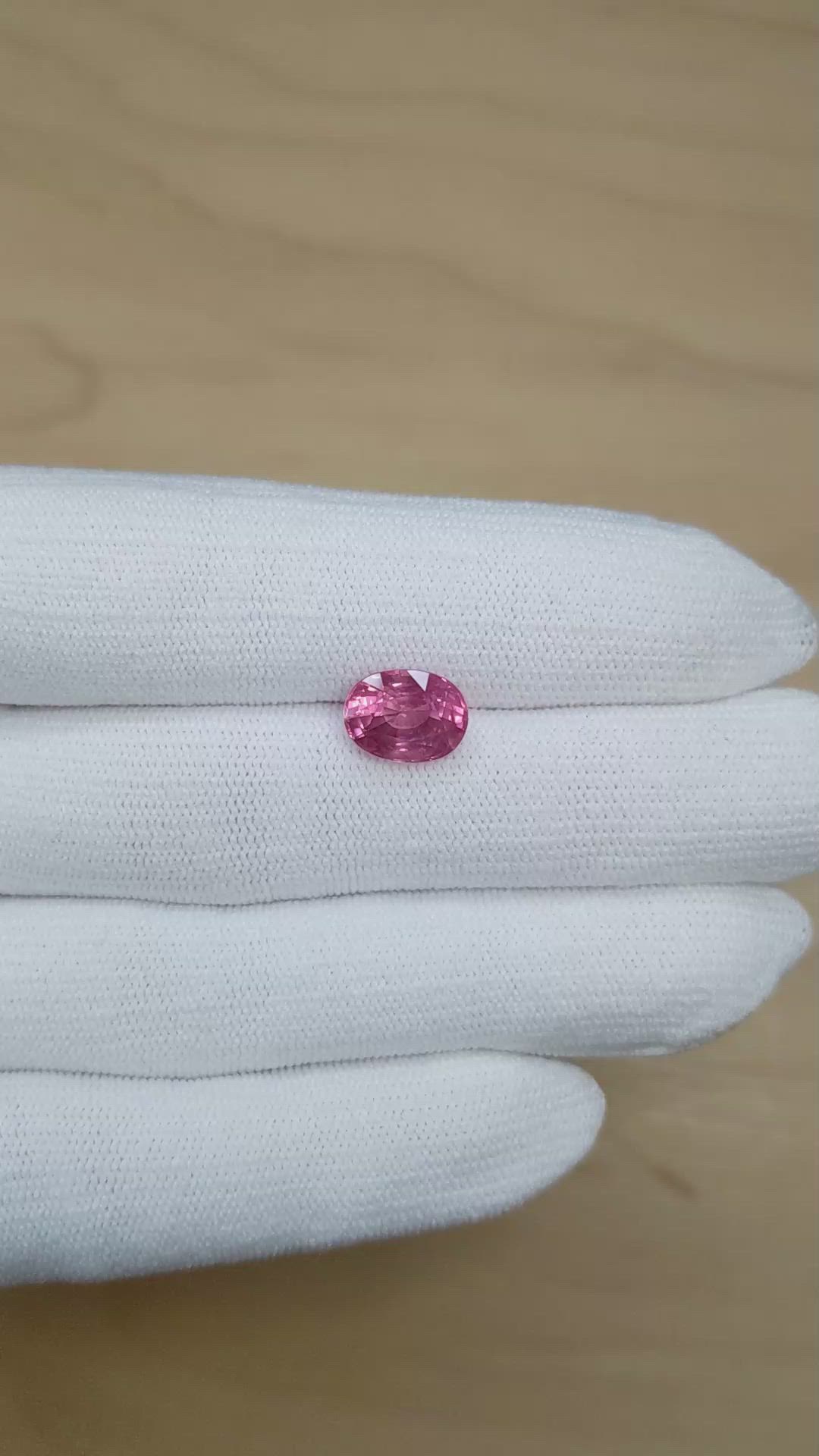 4.16 Ct. Pink Spinel from Burma (Myanmar) Size Video