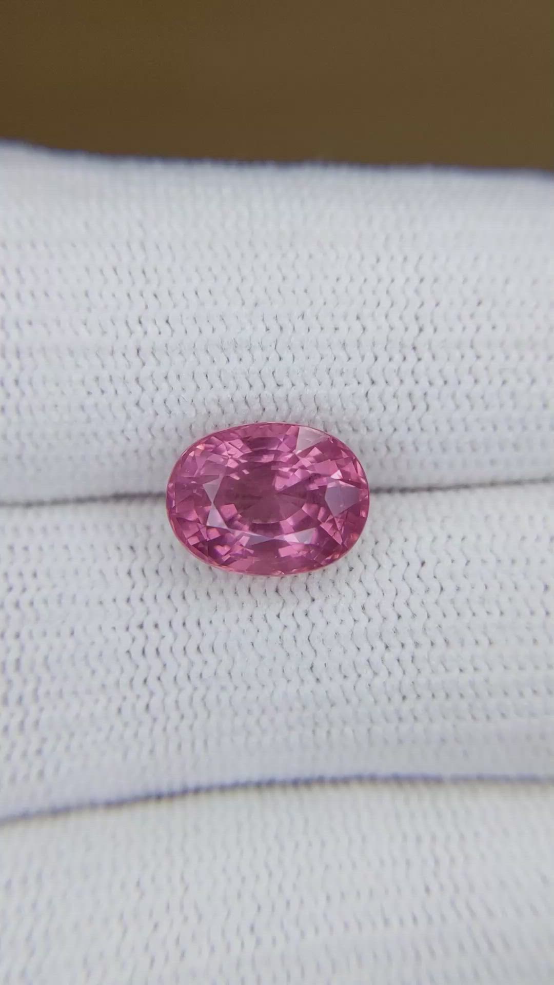 4.16 Ct. Pink Spinel from Burma (Myanmar) Size Video