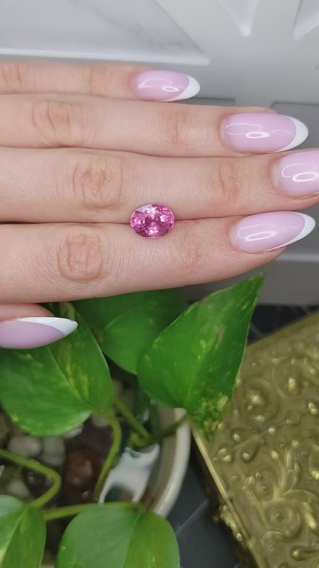 4.16 Ct. Pink Spinel from Burma (Myanmar) Size Video