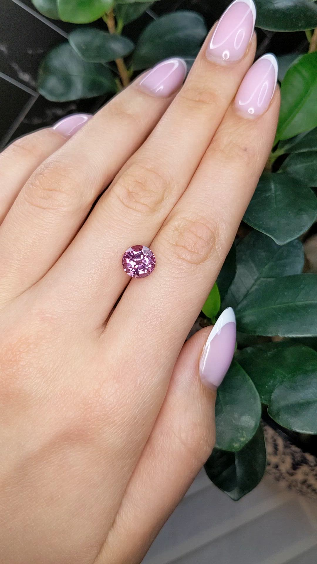 2.83 Ct. Pinkish Purple Spinel from Burma (Myanmar) Size Video