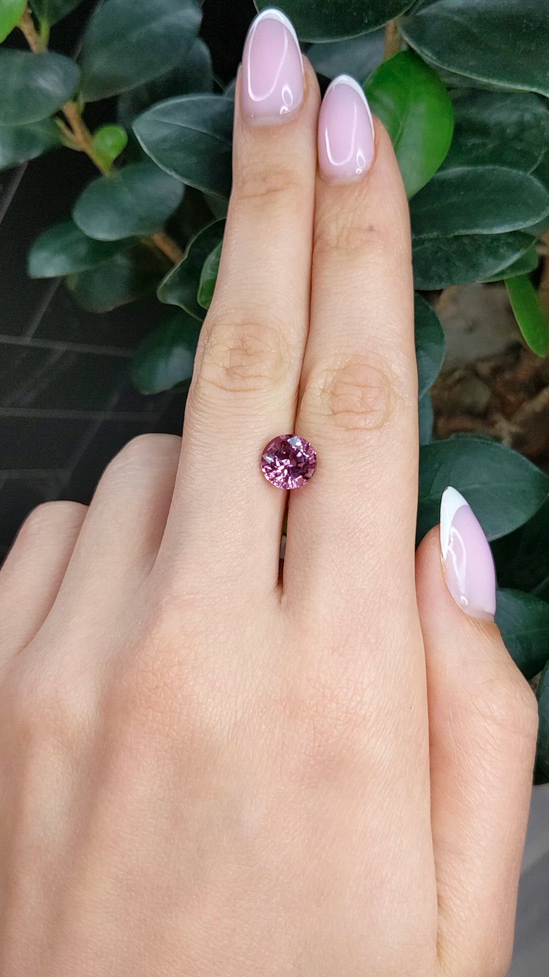 2.83 Ct. Pinkish Purple Spinel from Burma (Myanmar) Size Video