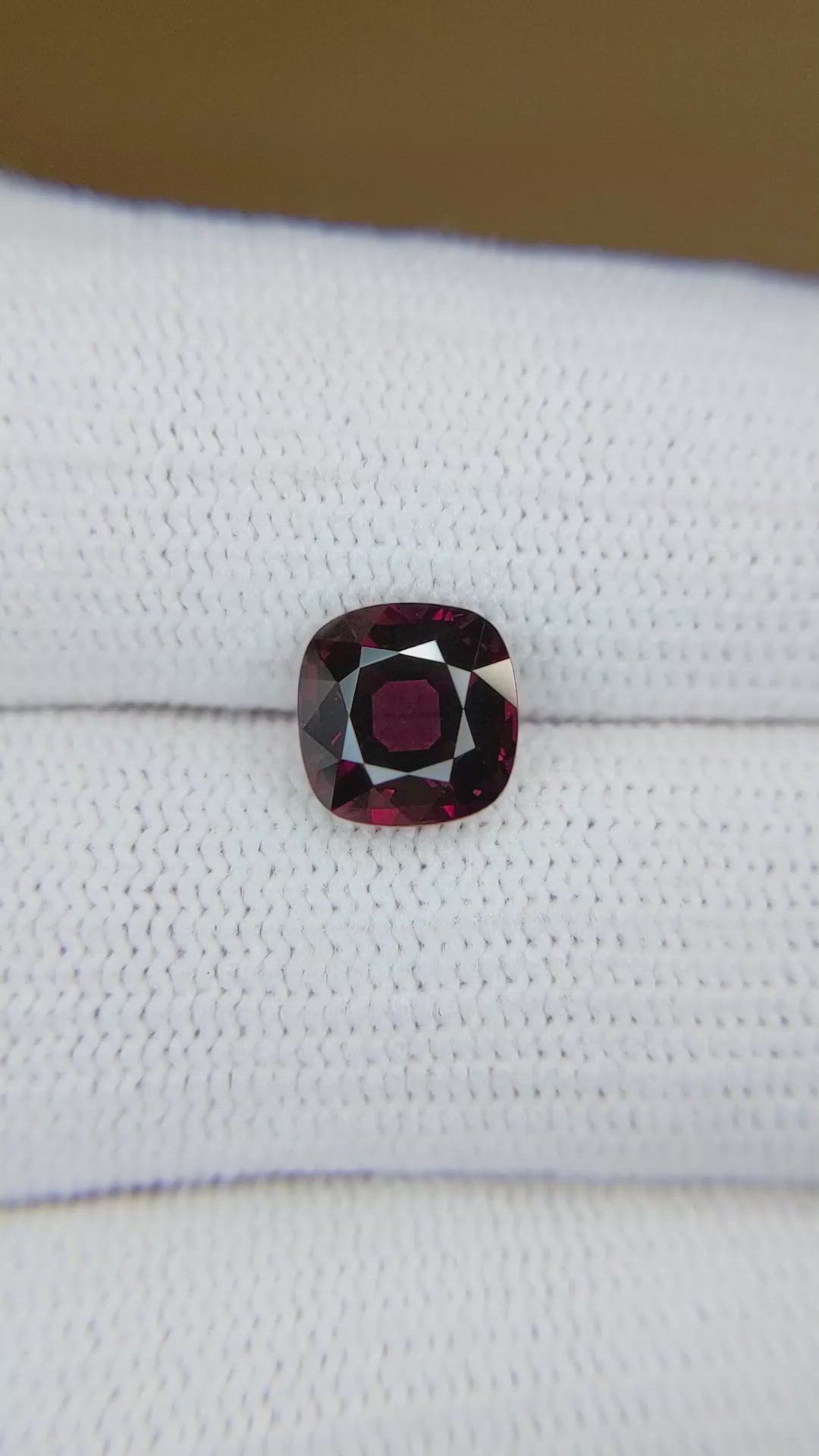 2.37 Ct. Red Spinel from Burma (Myanmar) Size Video