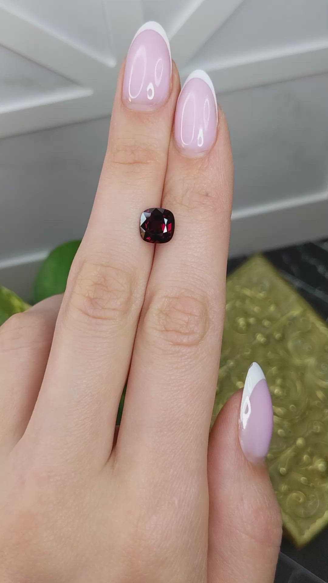 2.37 Ct. Red Spinel from Burma (Myanmar) Size Video