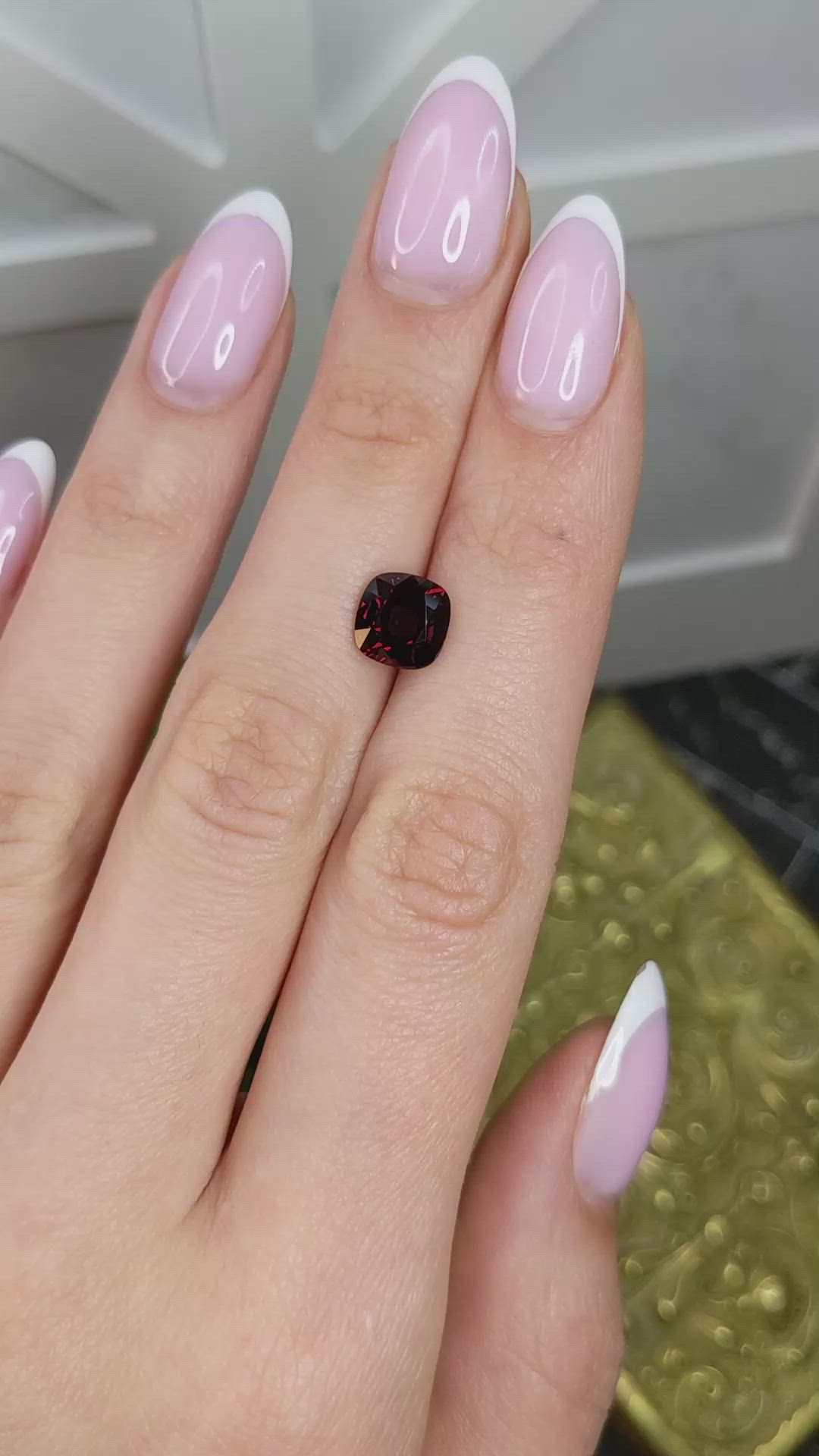 2.37 Ct. Red Spinel from Burma (Myanmar) Size Video