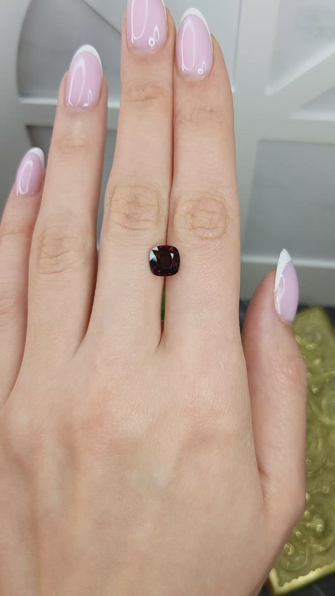 2.37 Ct. Red Spinel from Burma (Myanmar) Size Video
