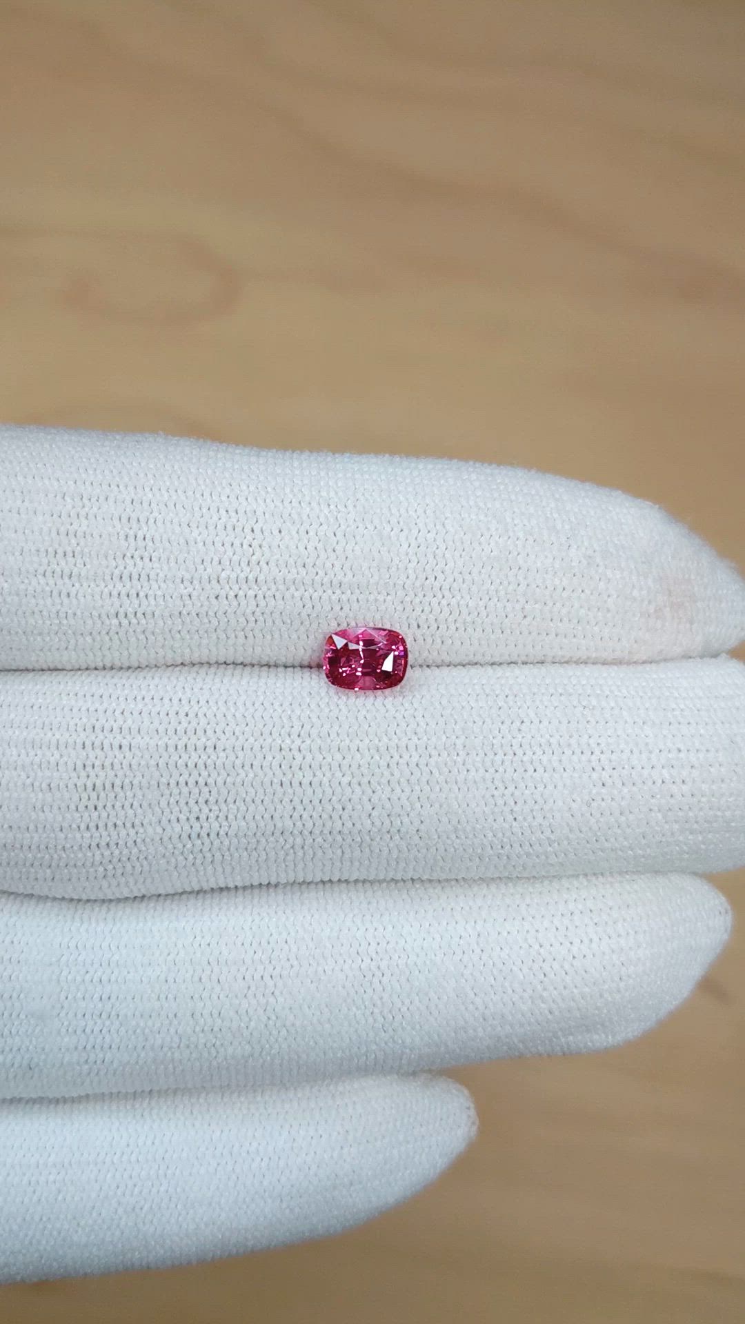 1.05 Ct. Pink Spinel from Tanzania Size Video