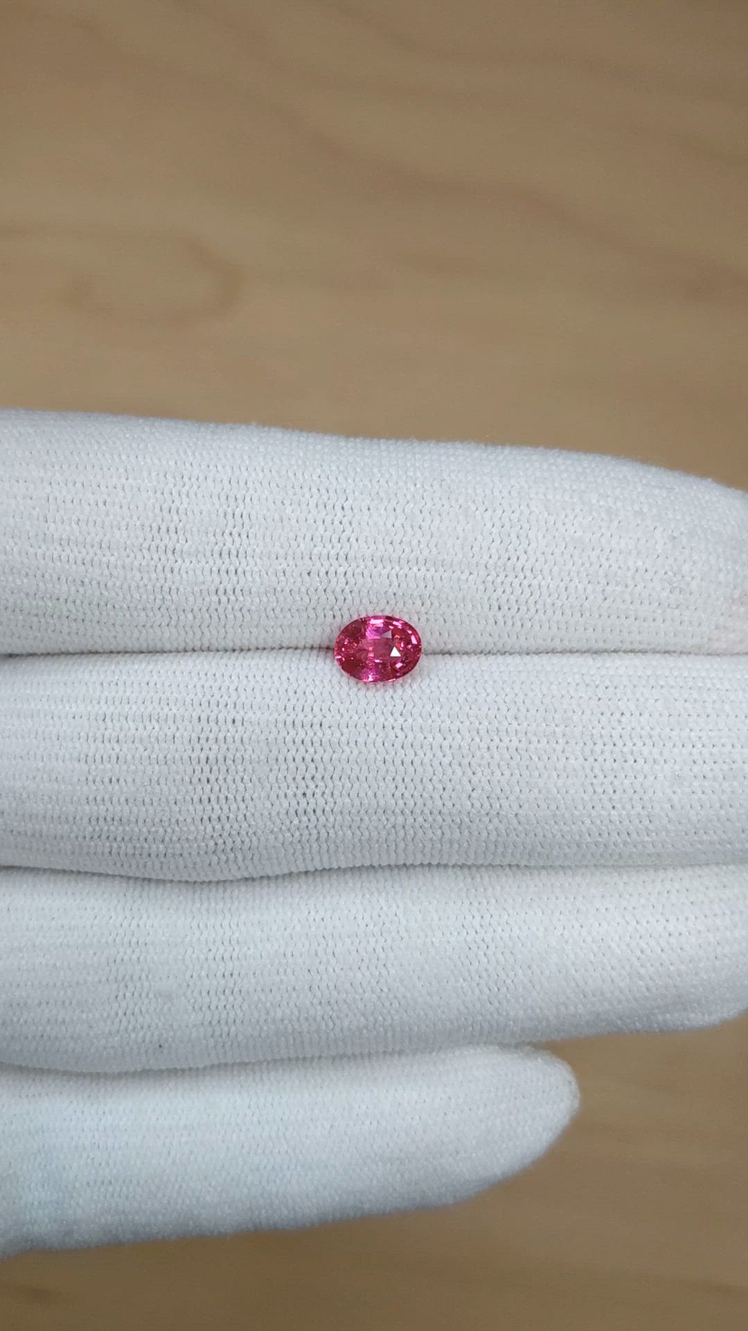 1.04 Ct. Pink Spinel from Tanzania Size Video