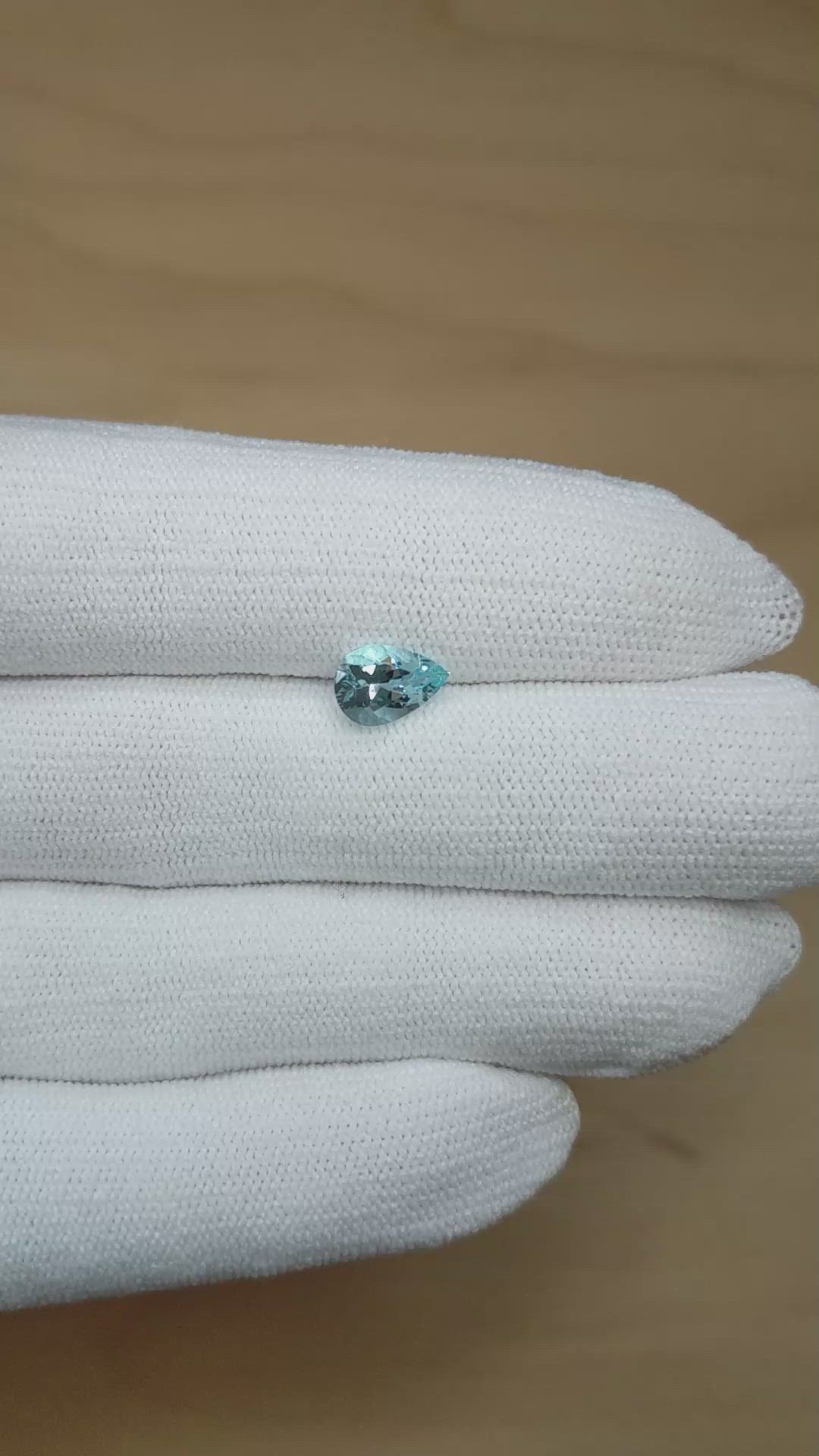 1.24 Ct. Blue Aquamarine from Mozambique Size Video