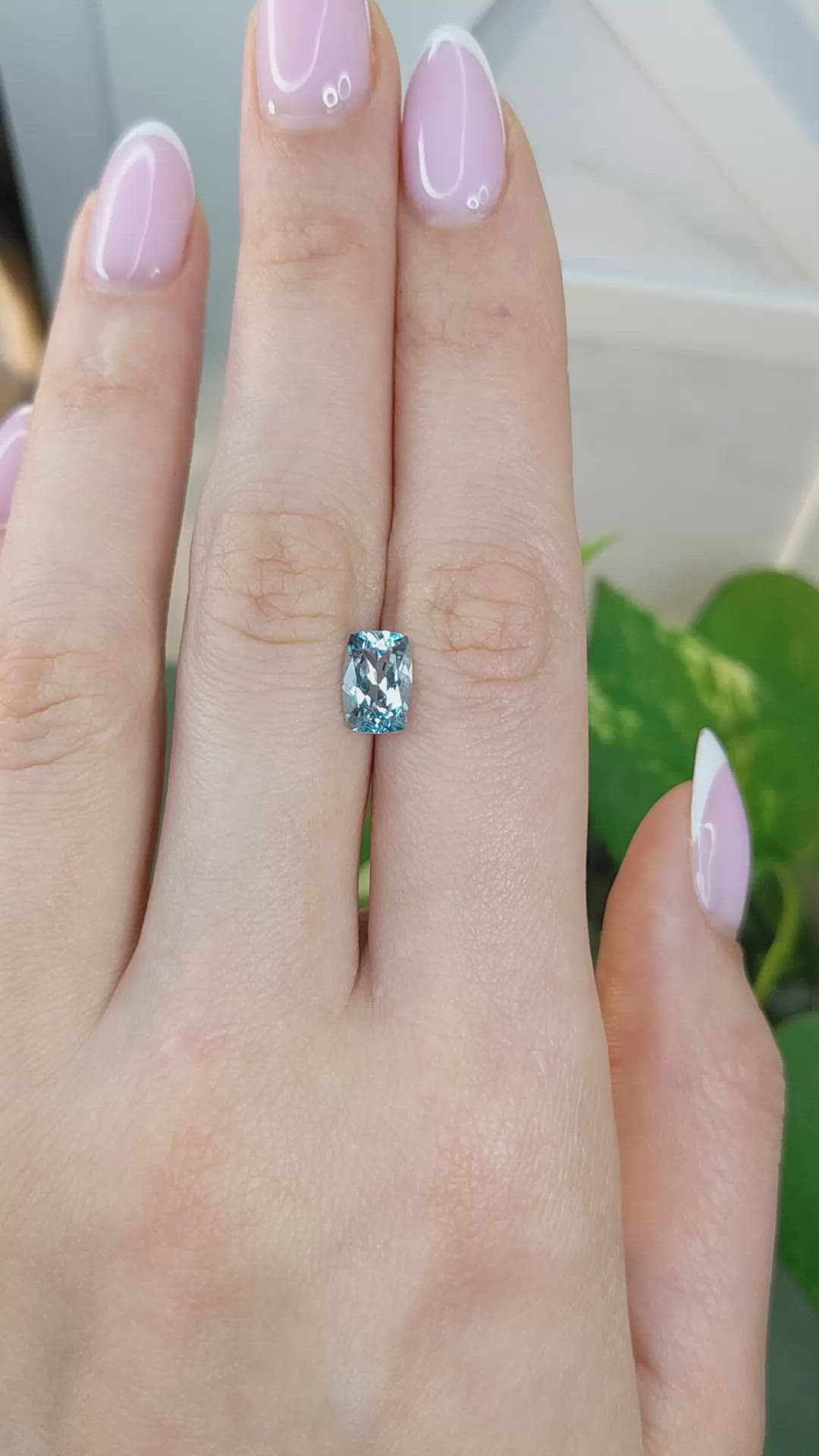 1.54 Ct. Blue Aquamarine from Mozambique Size Video