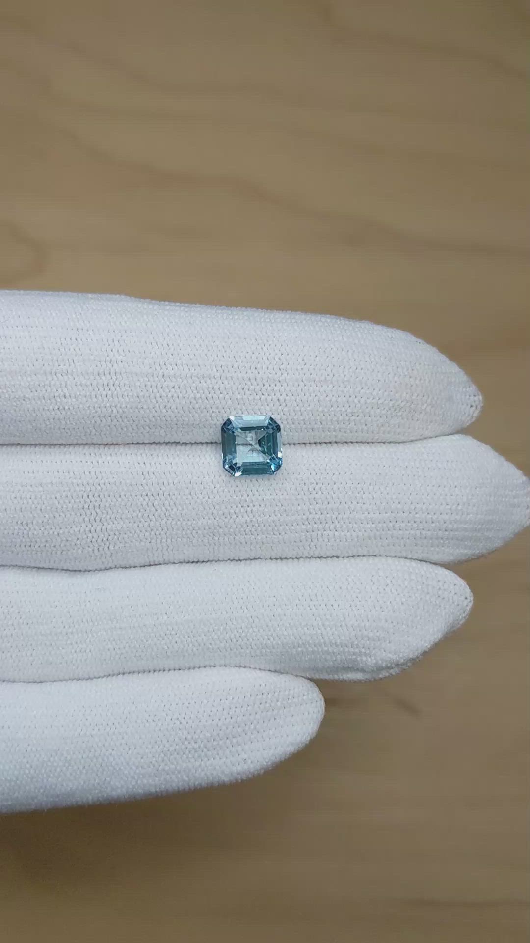 1.95 Ct. Blue Aquamarine from Mozambique Size Video