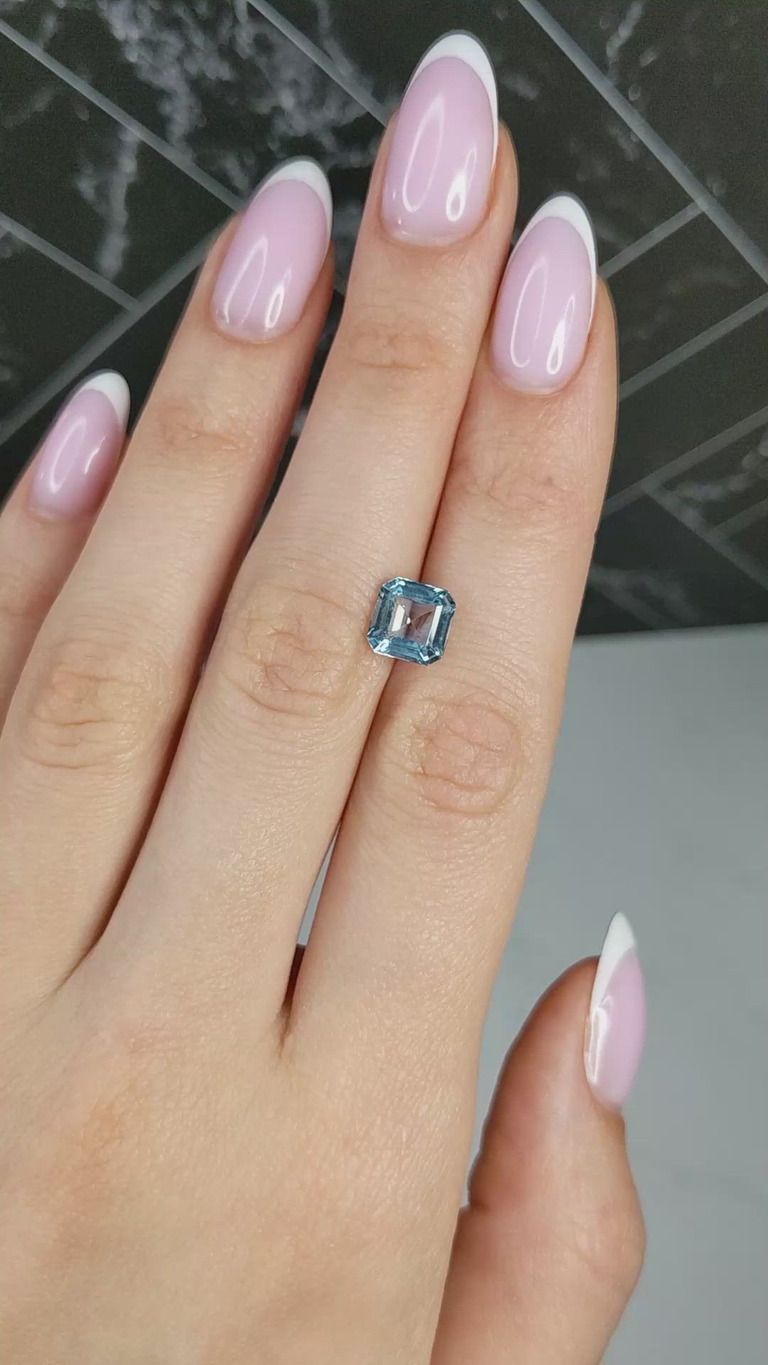 1.95 Ct. Blue Aquamarine from Mozambique Size Video