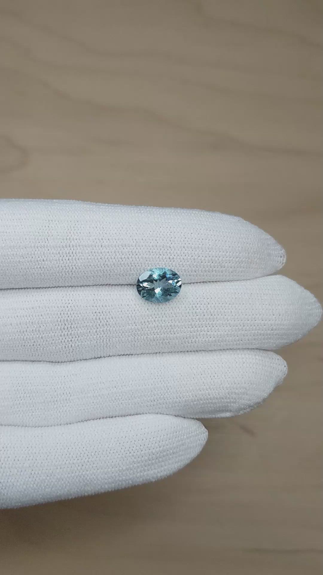 2.12 Ct. Blue Aquamarine from Mozambique Size Video