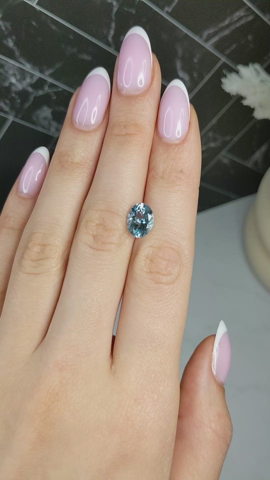 2.12 Ct. Blue Aquamarine from Mozambique Size Video