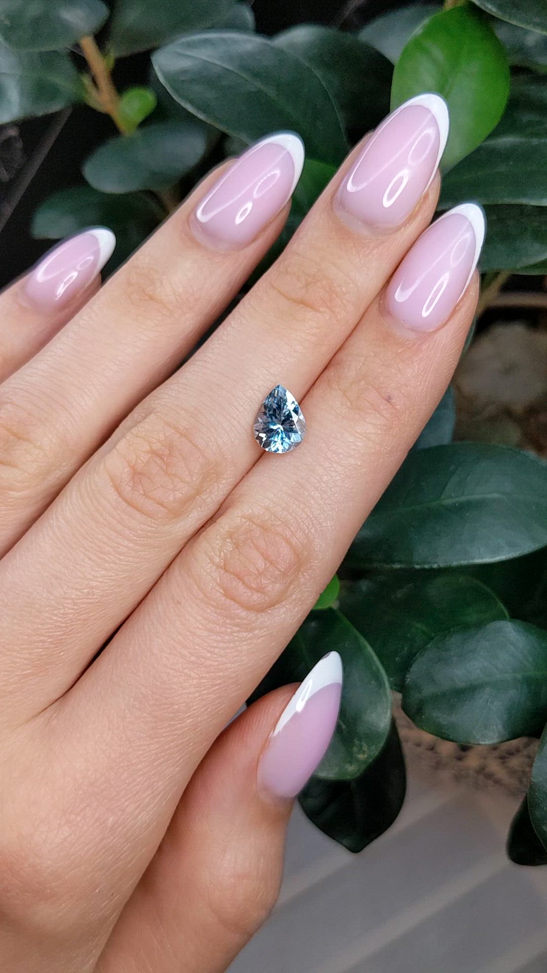 1.31 Ct. Blue Aquamarine from Mozambique Size Video